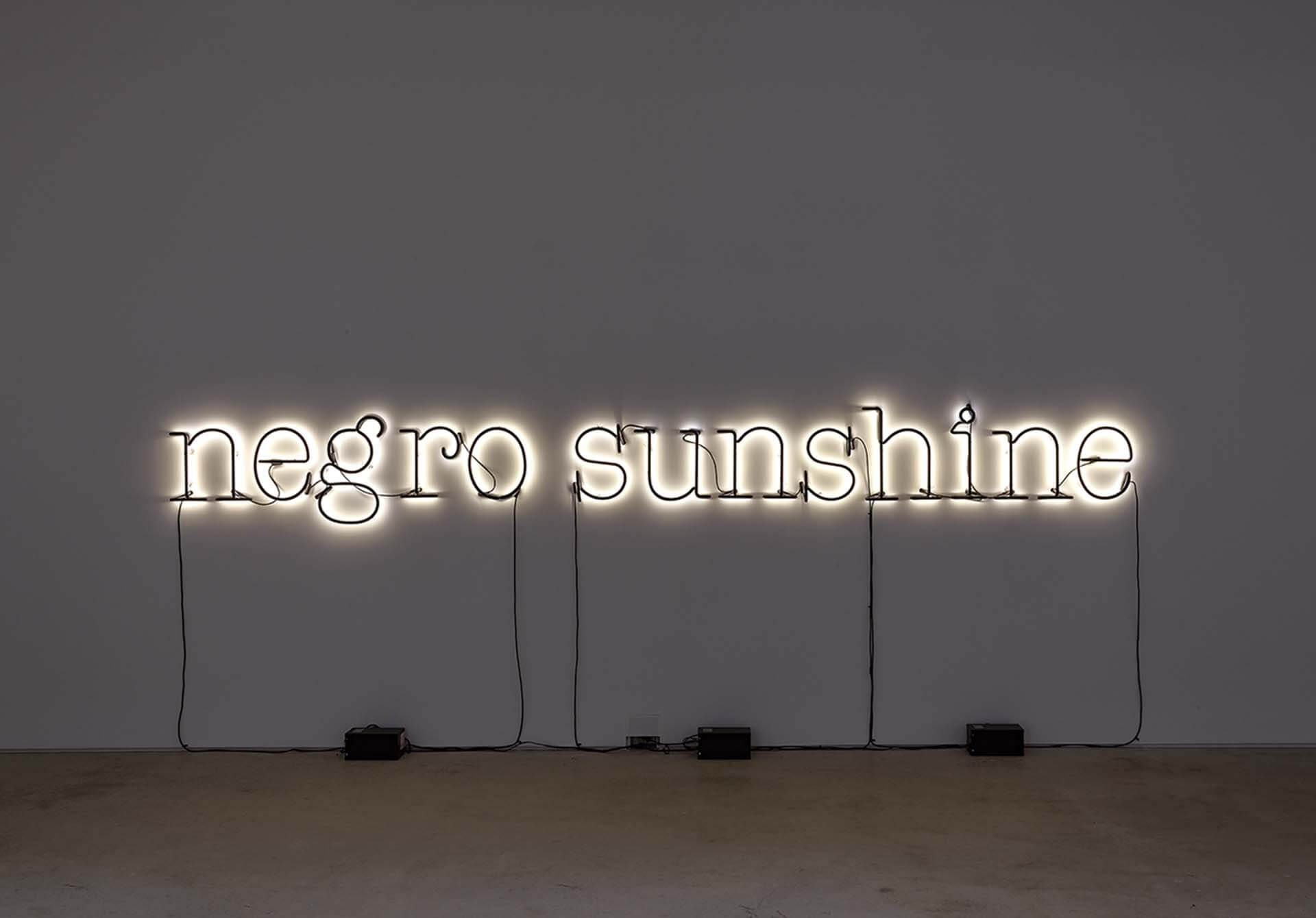 格蘭．里根，《Warm Broad Glow》，Neon and paint，91.4×487.7 cm，2005。（Photographer Credit: Thomas Barratt © Glenn Ligon; Courtesy o…