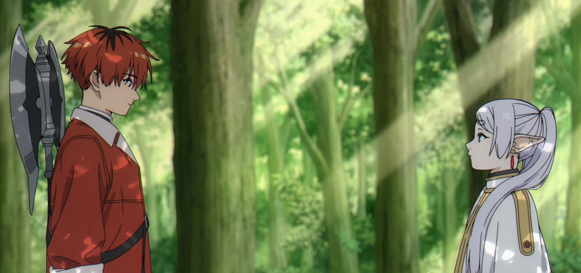 可惜的是，本作目前還是在魔族／人類的對立，而沒辯證地看到人類自身的問題。圖為《葬送的芙莉蓮》劇照截圖。