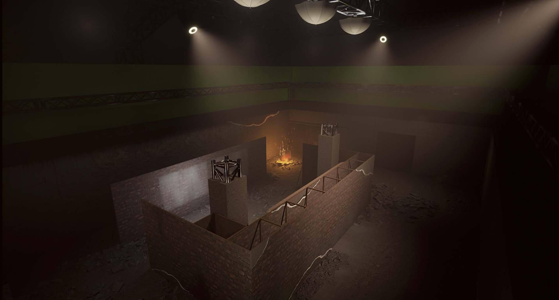 《VIVIDO：re-Action》透過VR裝置呈現在虛擬空間中的複製展場。（XTRUX提供）