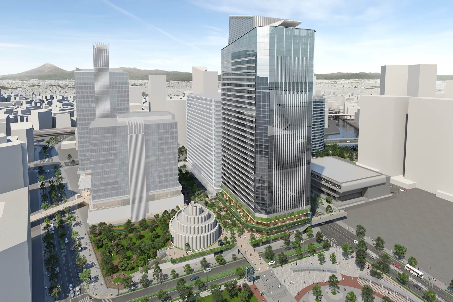 「港未來21中央地區52街區開發計畫」完工模擬圖。（大和房屋工業株式會社提供）