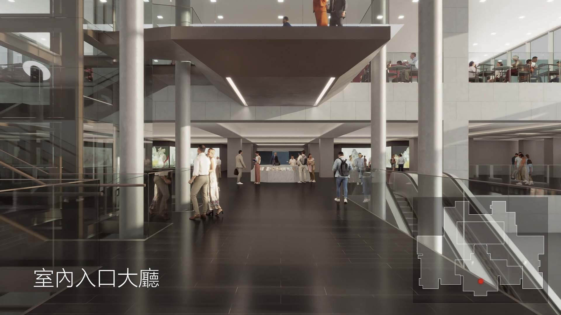 故宮改建後模擬圖，圖截自故宮提供之模擬動畫。