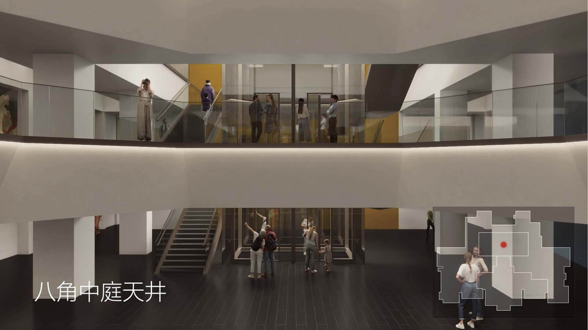 故宮改建後模擬圖，圖截自故宮提供之模擬動畫。