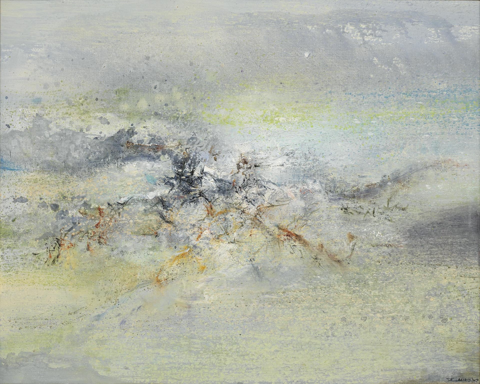趙無極，《15.7.93》，油彩 畫布，65 × 81 cm，1993。預估價：1,500萬至2,000萬新台幣。（羅芙奧提供）