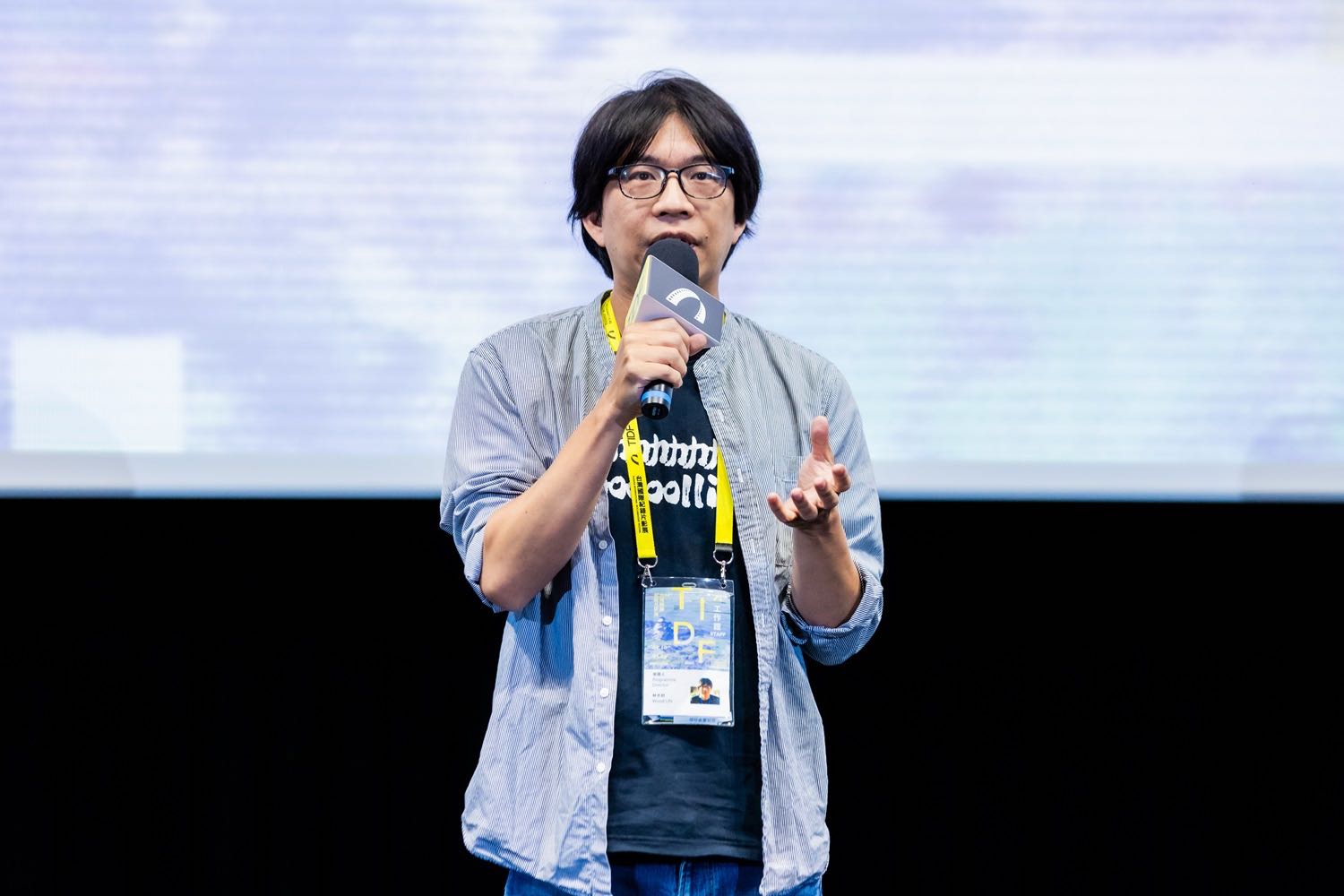 TIDF策展人林木材也感動稱道，這是他自2010年來第七次參加TIDF策劃，每年都比想像中困難，因為影展從未停止自我追尋，希望透過策展實現紀錄片精神。圖為TIDF策展人林木材（TIDF提供）