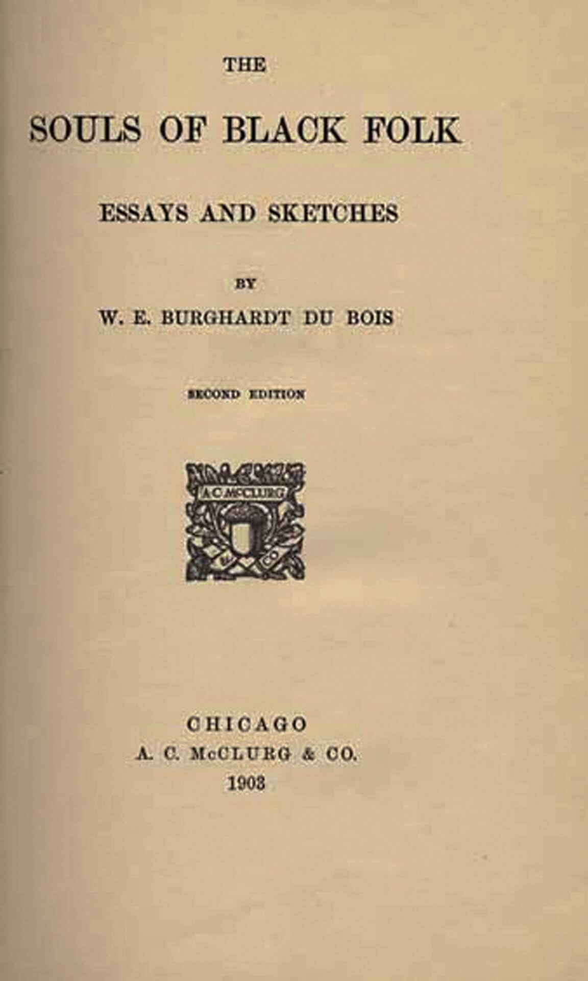 W.E.B. 杜波依斯於1903年出版文集《黑人的靈魂》版權內頁，此書共收錄了14篇文章。（Public Domain）