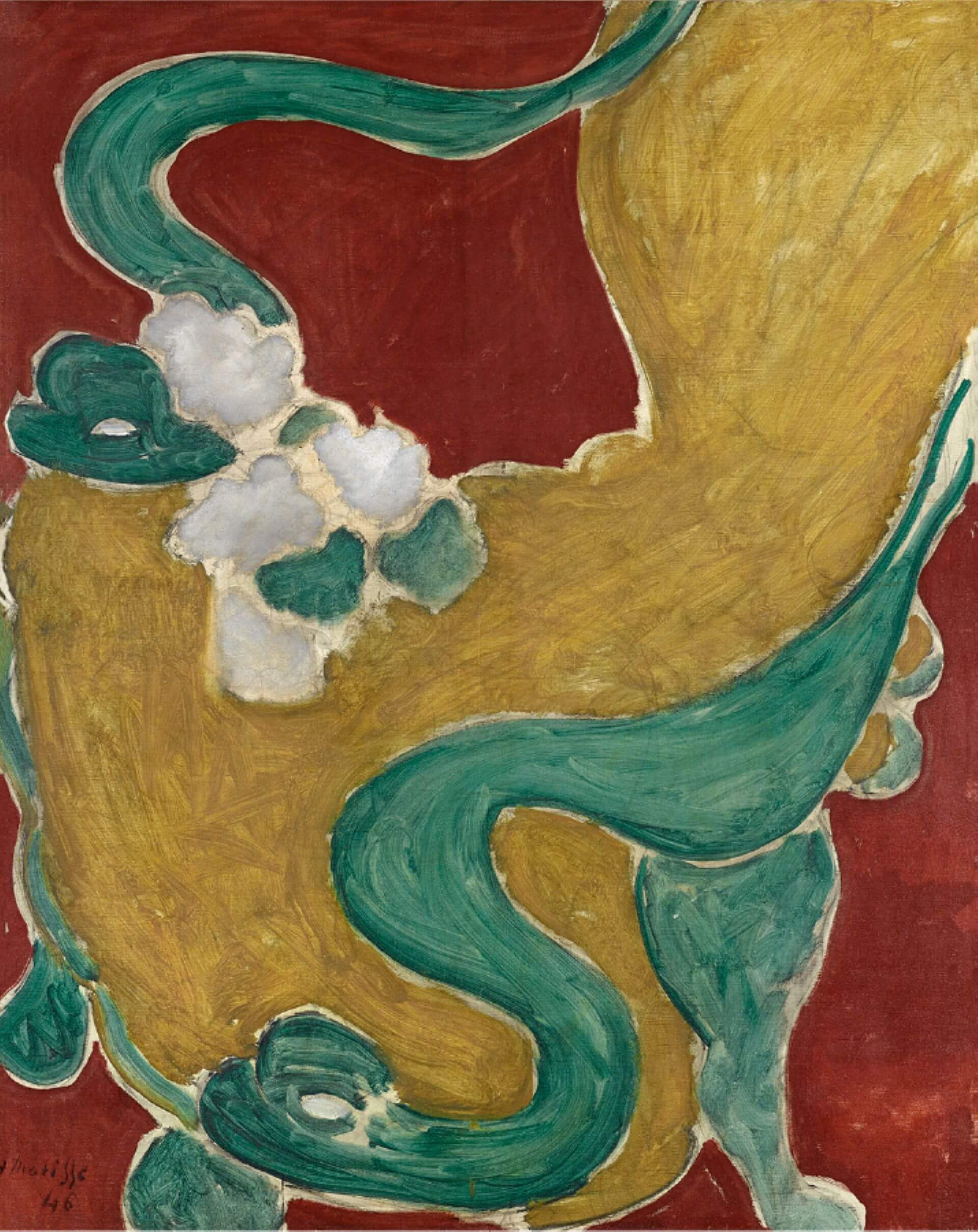 馬諦斯《洛可可様式的扶手座椅》1946，油彩帆布，92×73公分，法國尼斯馬諦斯美術館藏。（© Succession H. Matisse，圖片源自：François Fernandez官網）
