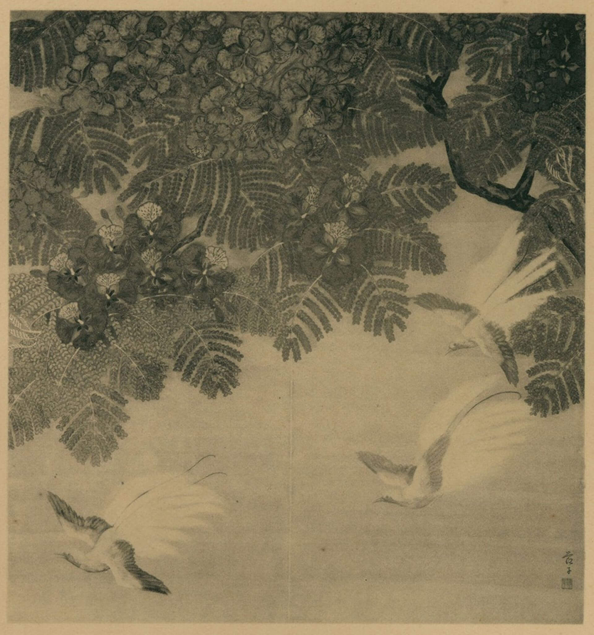 村澤節子，《盛夏》，1930。（圖片來源：臺府展史料庫）