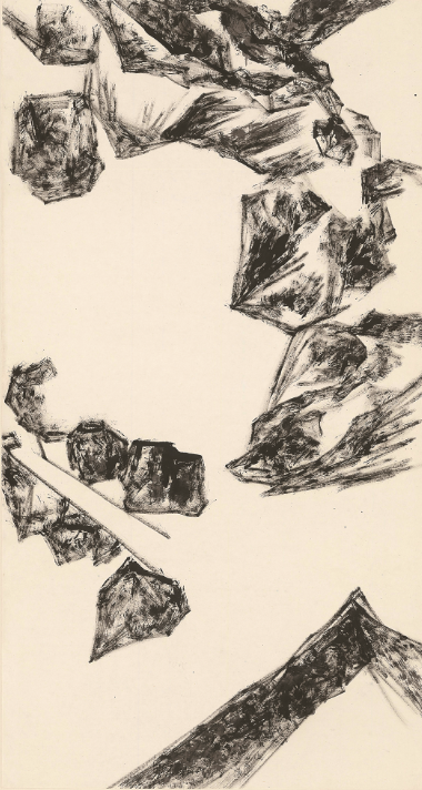 許雨仁，《粗筆系列之四十六》，水墨、紙，180×97 cm，2007。采泥藝術提供
