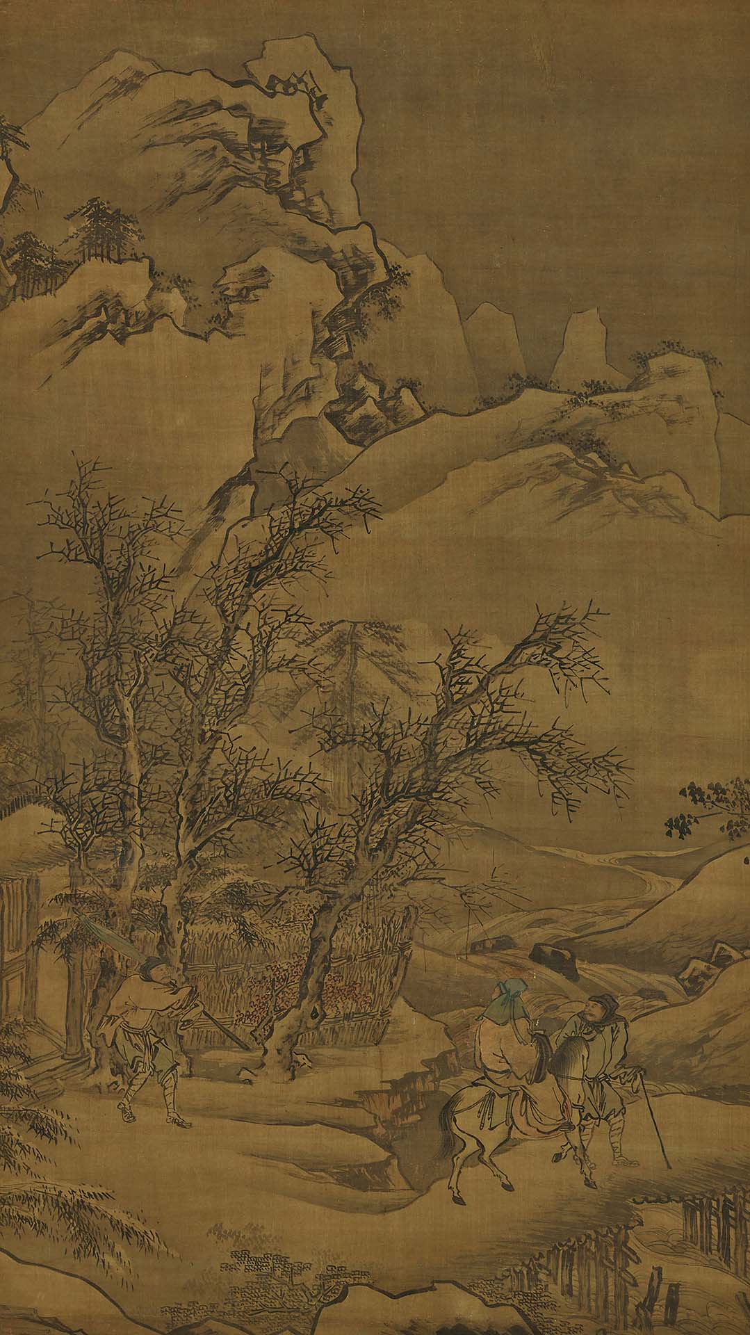 圖12 （傳）馬俊〈騎驢訪友圖〉，絹本水墨淡彩，177.5×99.5公分，橋本末吉舊藏，橋本太乙捐贈，東京國立博物館藏。