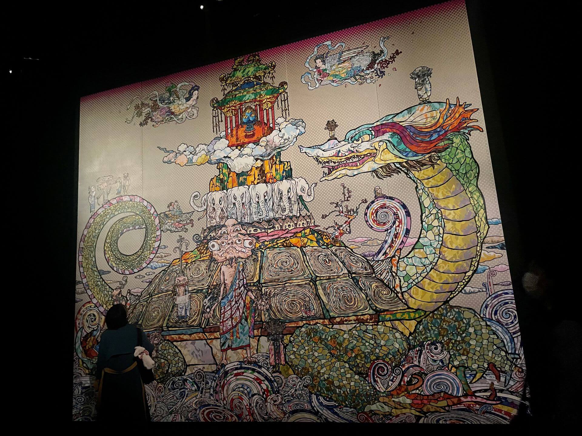 青龍 京都、白虎 京都、朱雀 京都、玄武 京都展示風景。（攝影／鄭禹彤）