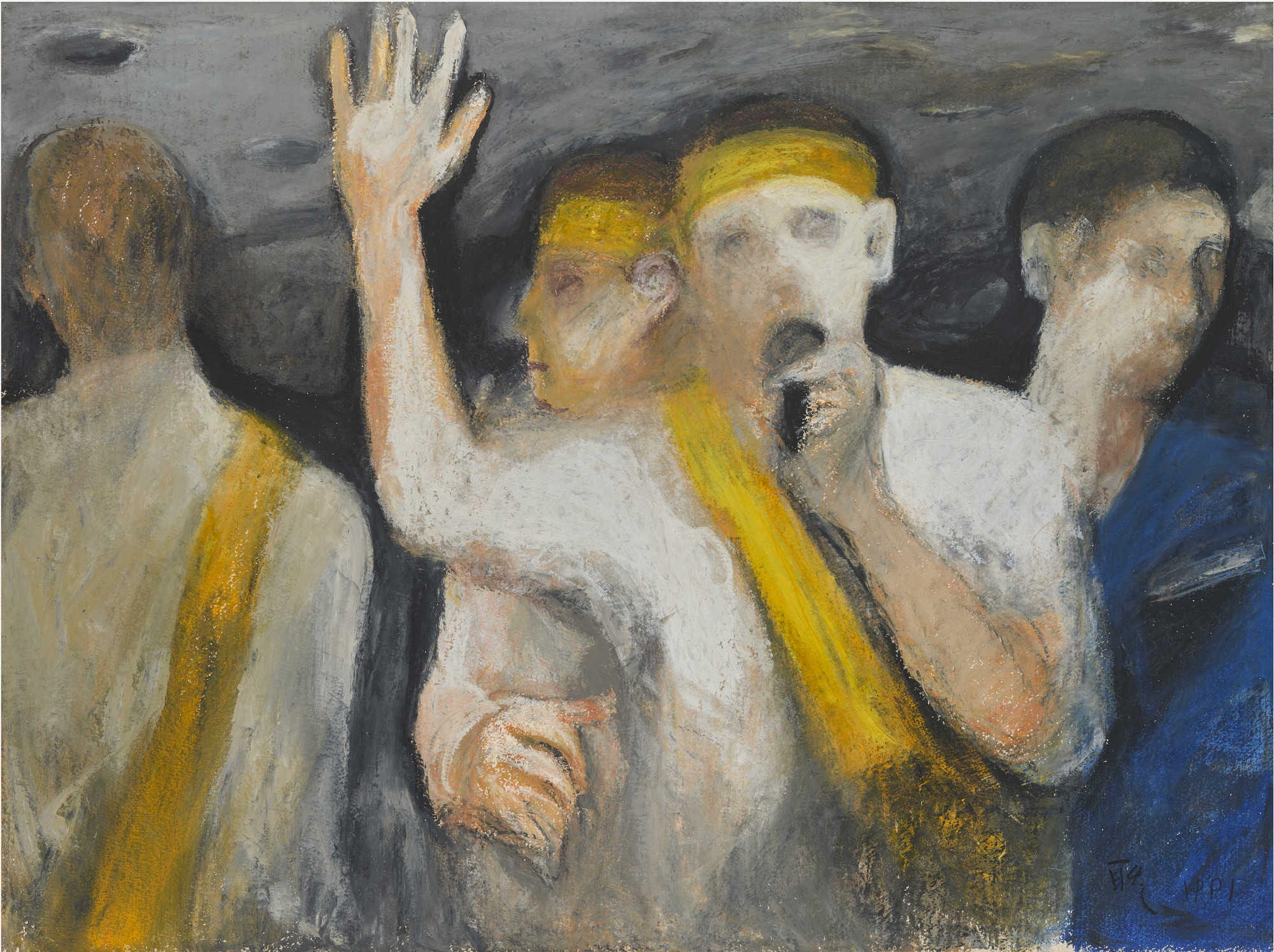 劉耿一，《黎明》，油性粉彩，76.5×101.7cm，1991。（展出於「青春的印記」，宏葉藝術基金會提供）