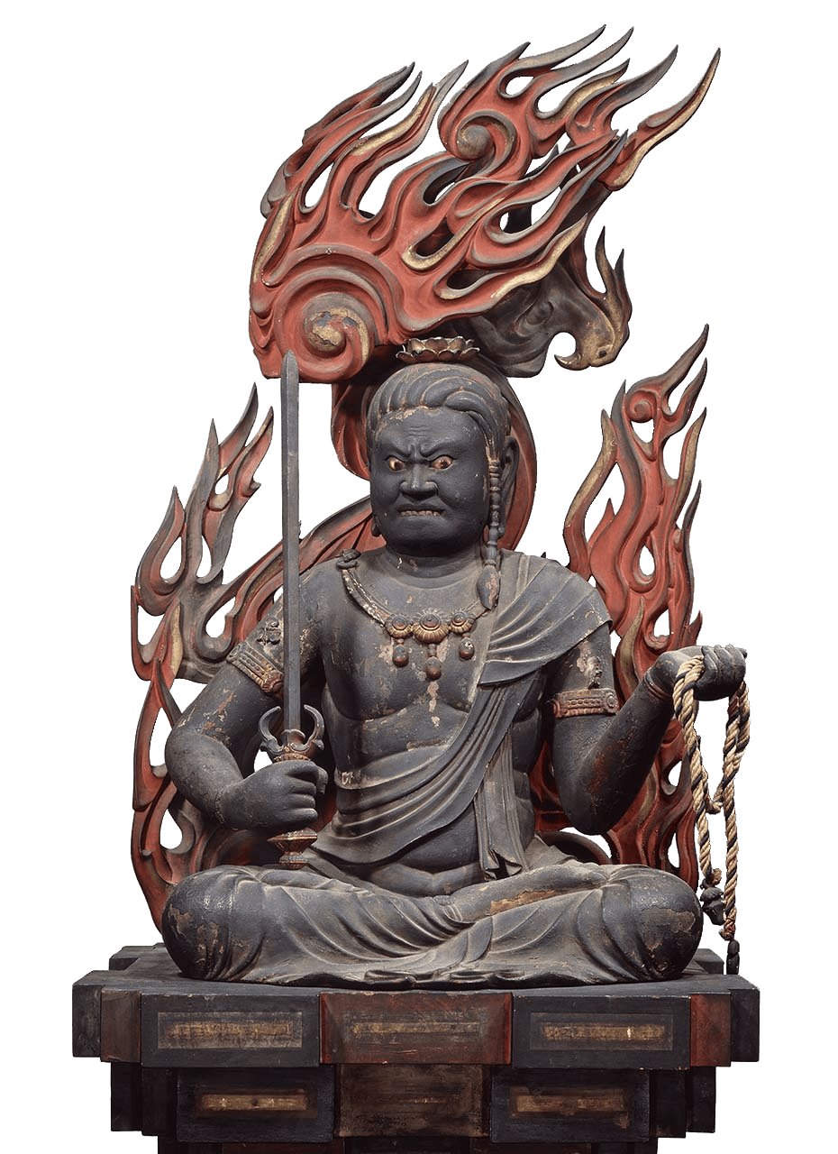 圖4 重要文化財 鎌倉時代 建仁3年（1203）快慶〈不動明王坐像〉，醍醐寺藏。（全期展出）