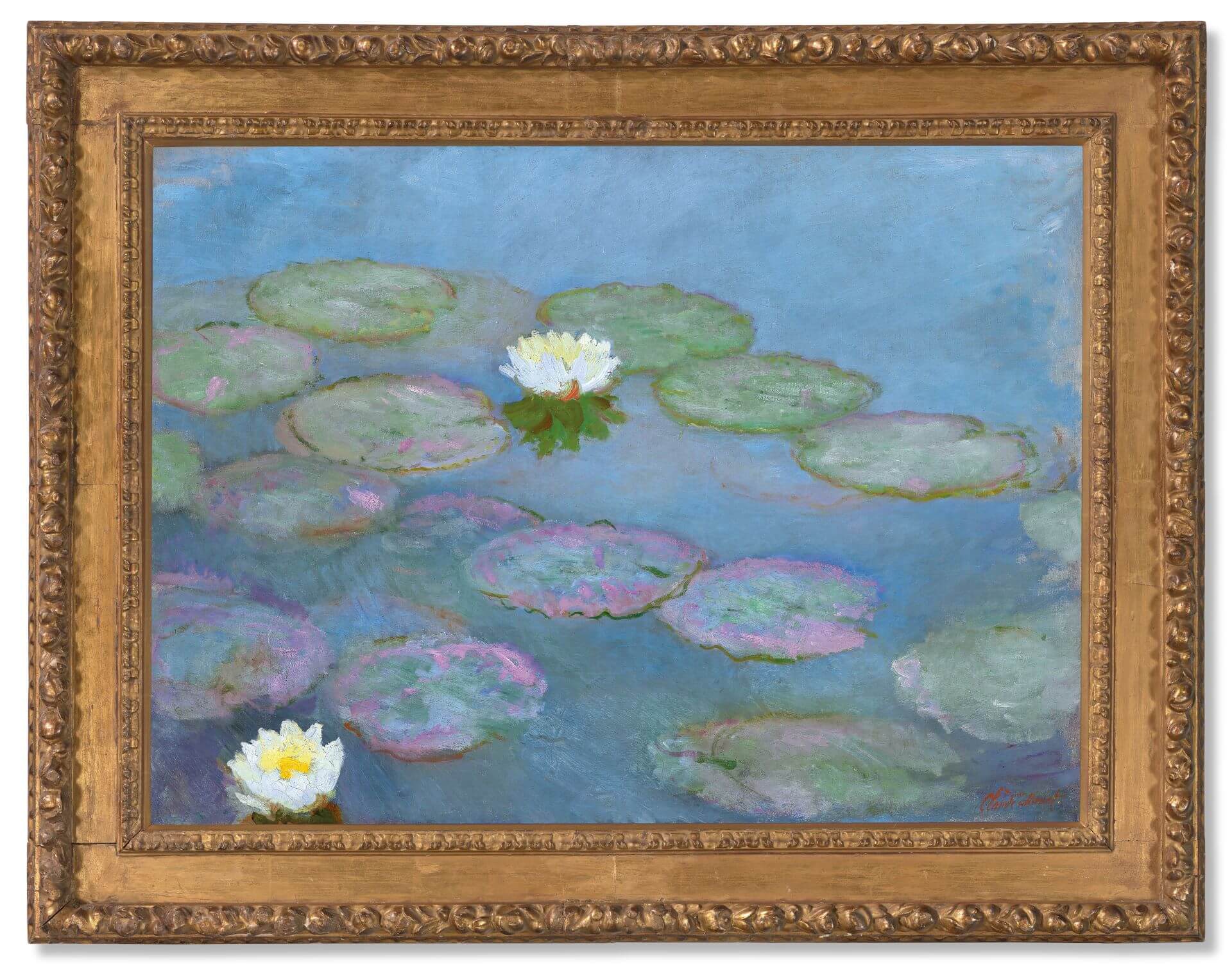 克勞德．莫内（Claude Monet）《睡蓮》系列作品，此作尺寸恢弘（73.3×101公分），估價介乎2億至2.8億港幣。（©CHRISTIE’S IMAGES LTD. 2024）