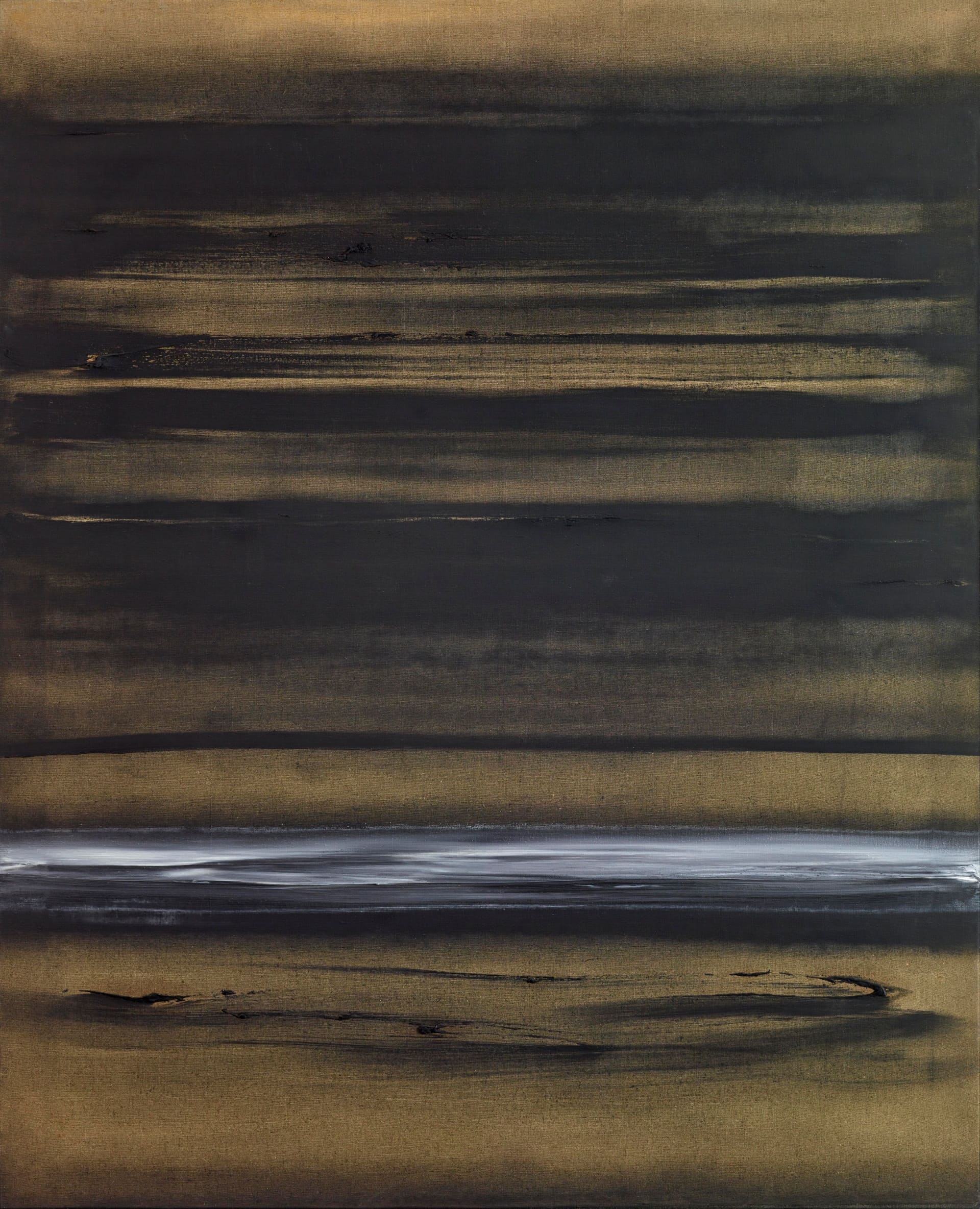 林壽宇，《暴風雨》，油彩、畫布，126.5×101.5 cm，1958。（尊彩藝術中心提供）