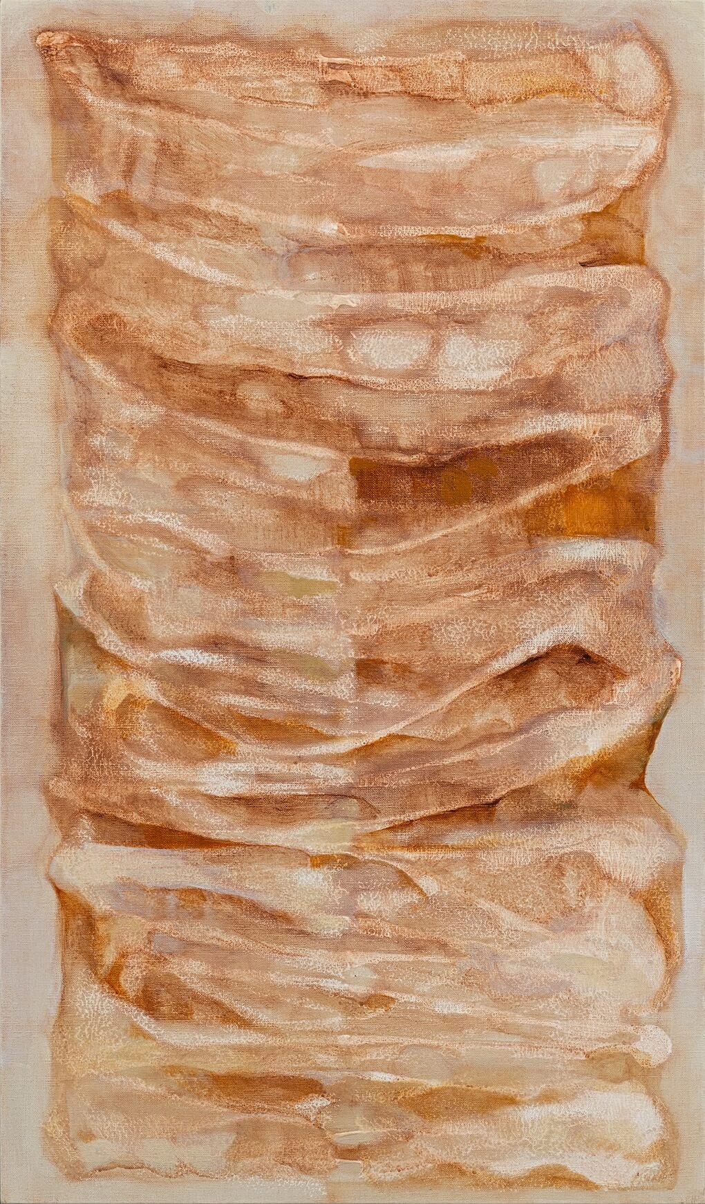 徐嘒壎，〈你忘記帶走的衣服〉，全麻畫布、油彩、壓克力彩，82×48cm，2022。（弎畫廊提供）
