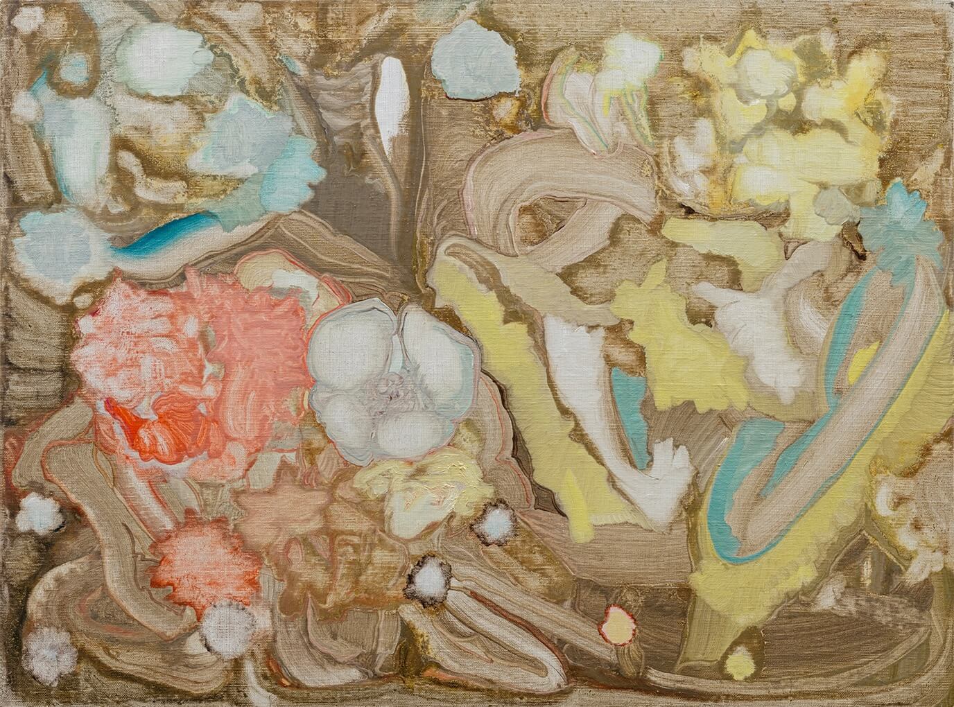 徐嘒壎，〈雨夜〉，全麻畫布、油彩，45×60.5cm，2024。（弎畫廊提供）