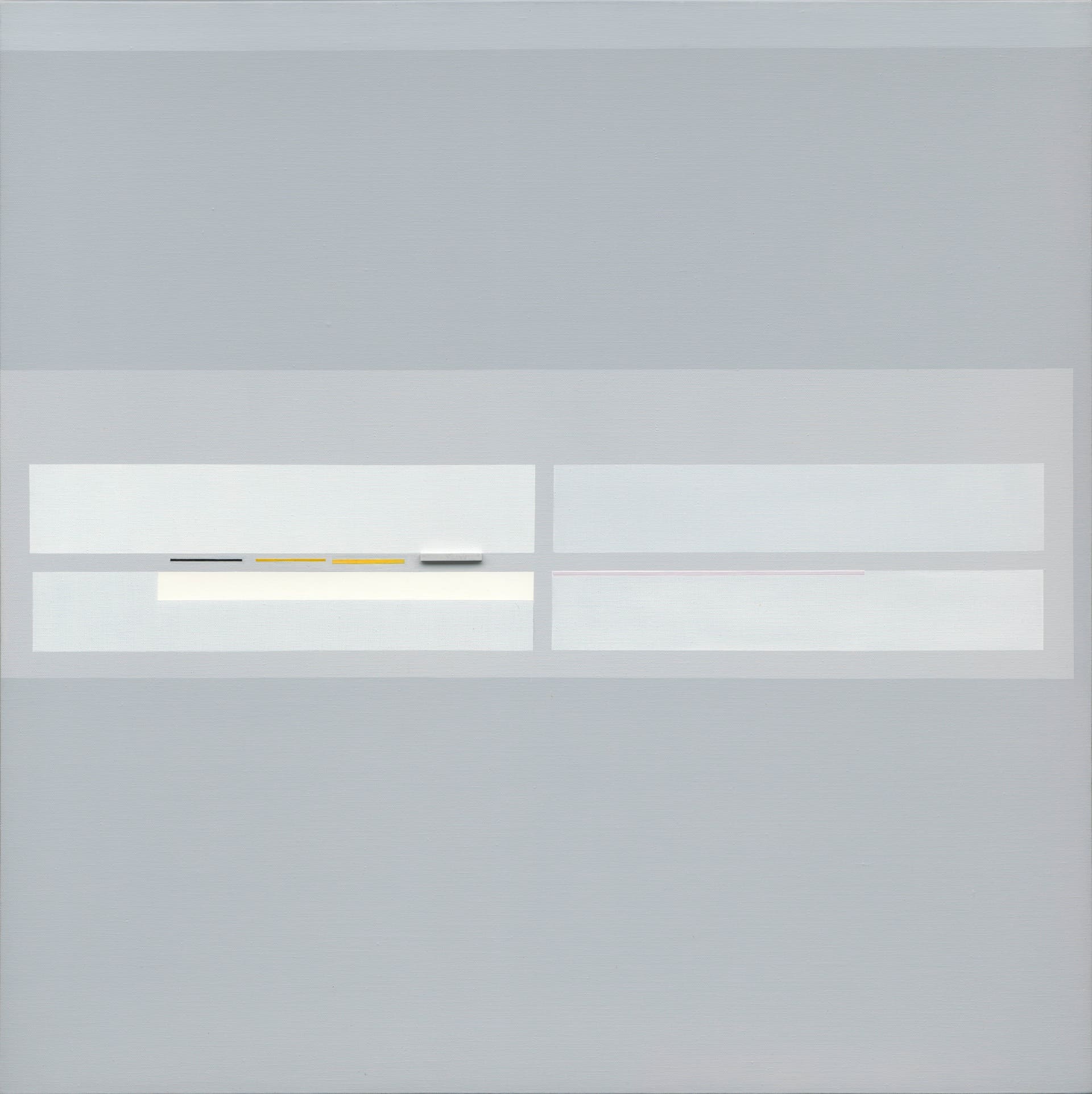 林壽宇，《對比》，鋁、油彩、畫布，72×72 cm，1982。（尊彩藝術中心提供）