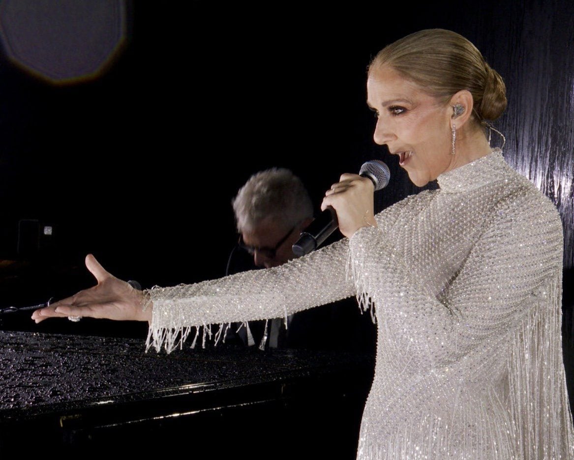 席琳狄翁於2024年巴黎奧運開幕式獻唱。（圖片來源：Celine Dion X）