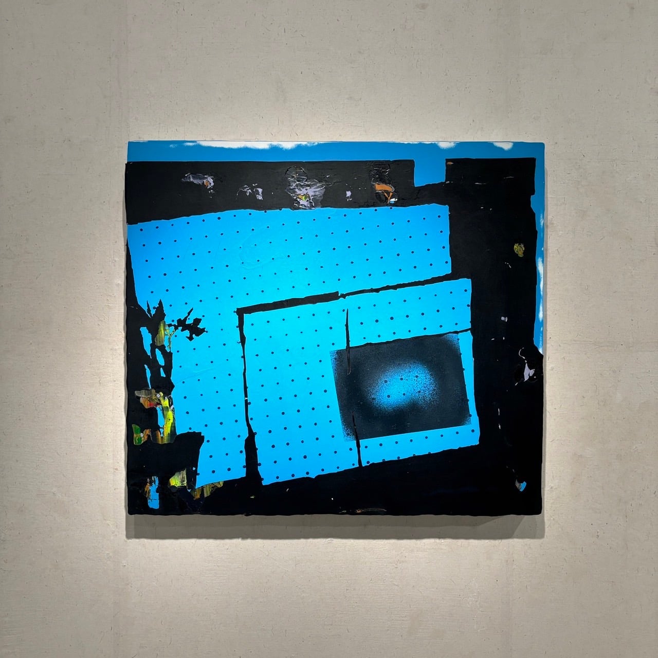 李秉璈作品《想像藍海》，2024，壓克力、畫布，65.5&nbsp;✕ 73 cm。（鄺鉅裁提供）