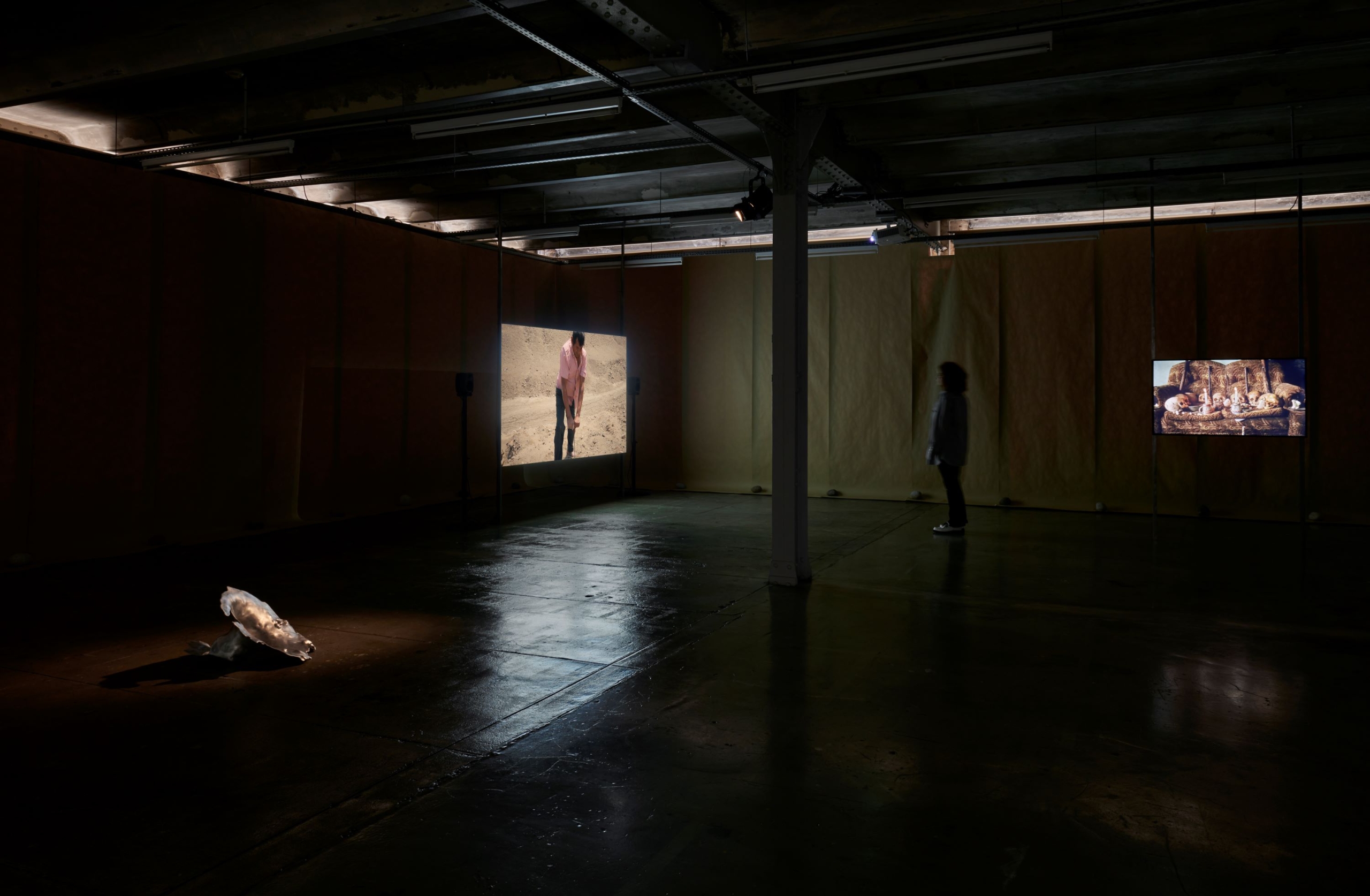 路易吉．貝爾特拉姆的個展「LA HUACA PLEURE 瓦卡哭泣」，於伊夫里當代藝術中心舉辦展出。 （攝影／ Marc Domage、le Crédac）