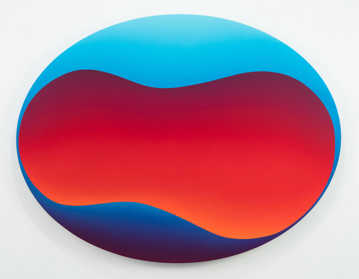 捷克當代藝術展區作品Jan Kaláb,《Red Hot Void 823》,壓克力、畫布,100×130 cm,2023。(ART TAIPEI台北國際藝術博覽會提供)
