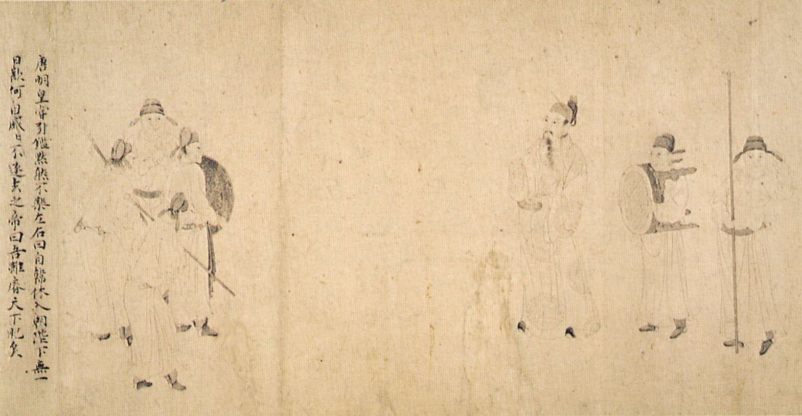 16世紀明代〈帝王故實圖卷〉卷（24.1×299.4厘米，局部），佛利爾美術館藏。