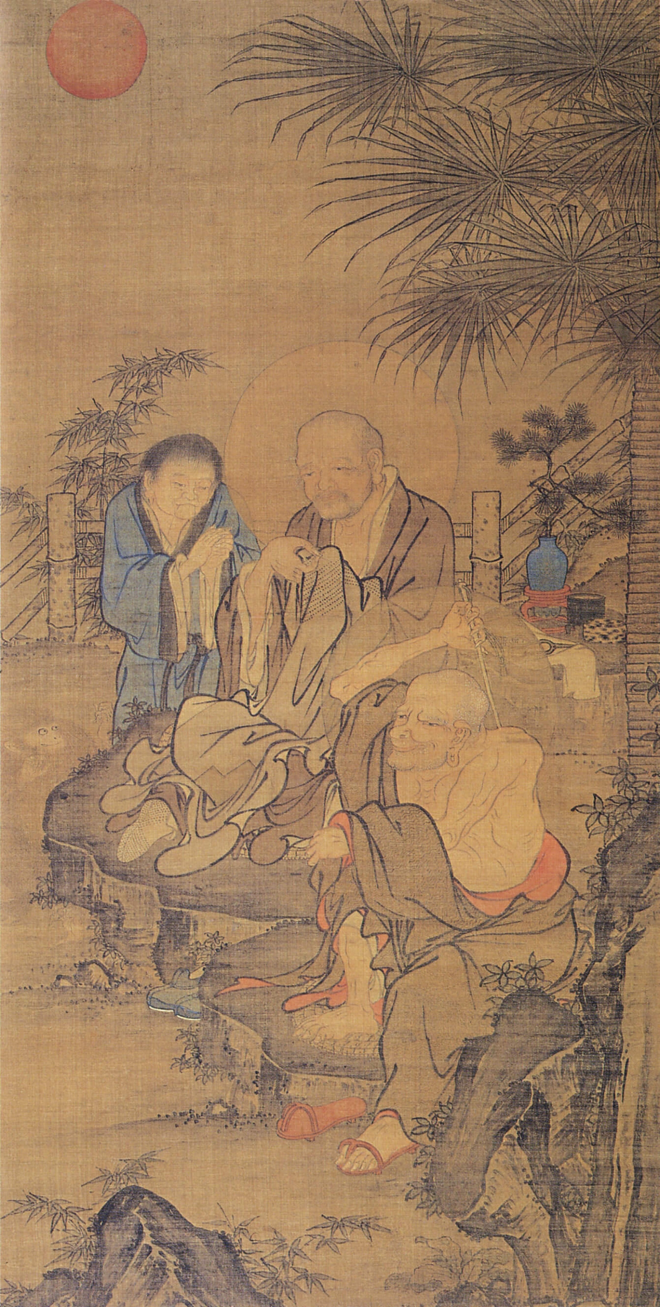 15～16世紀明代〈補衲圖〉（121.1×61.4厘米），佛利爾美術館藏。