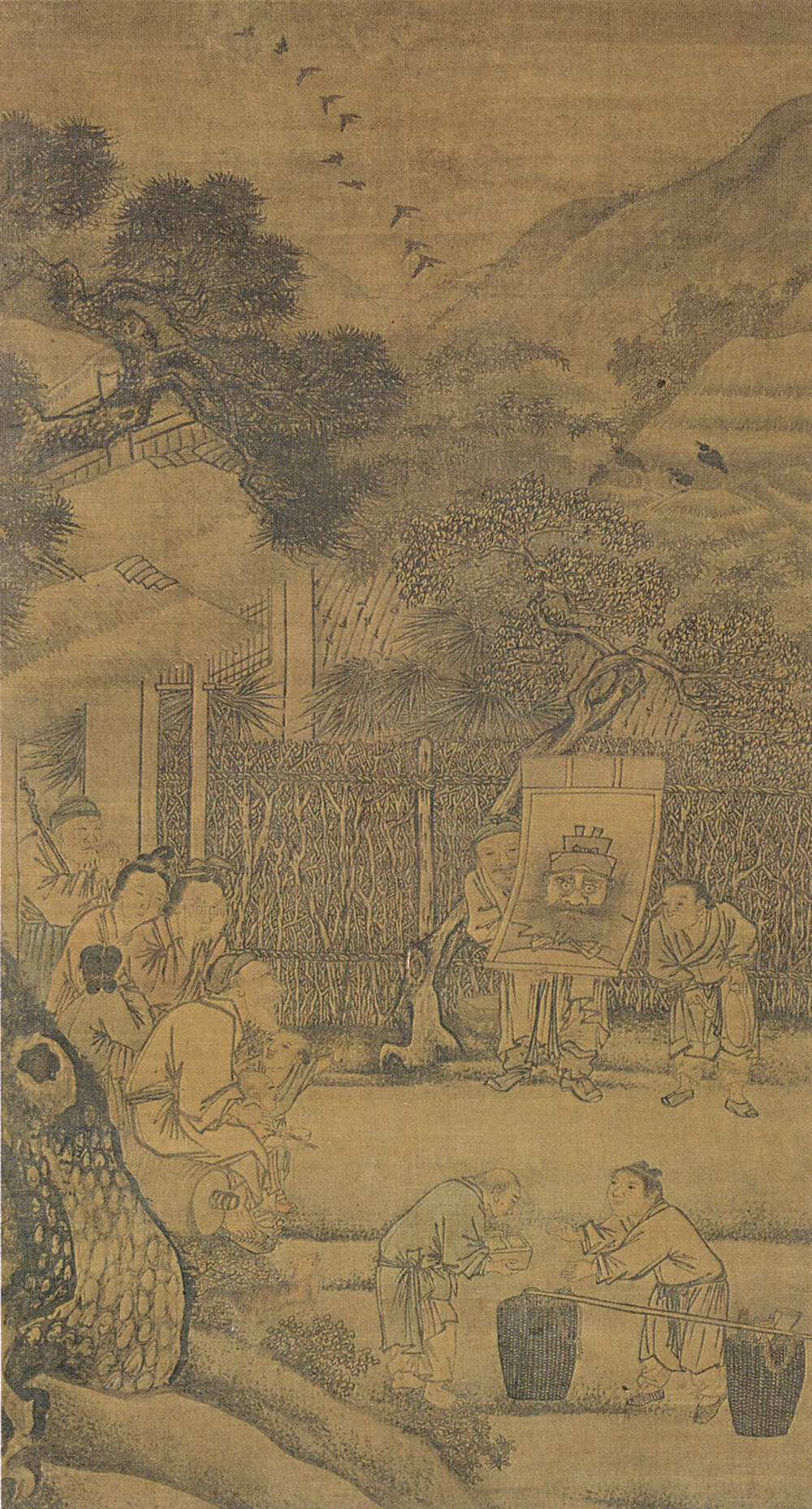 16世紀明代〈鍾馗驅鬼圖〉（190.8×104.1厘米），佛利爾美術館藏。