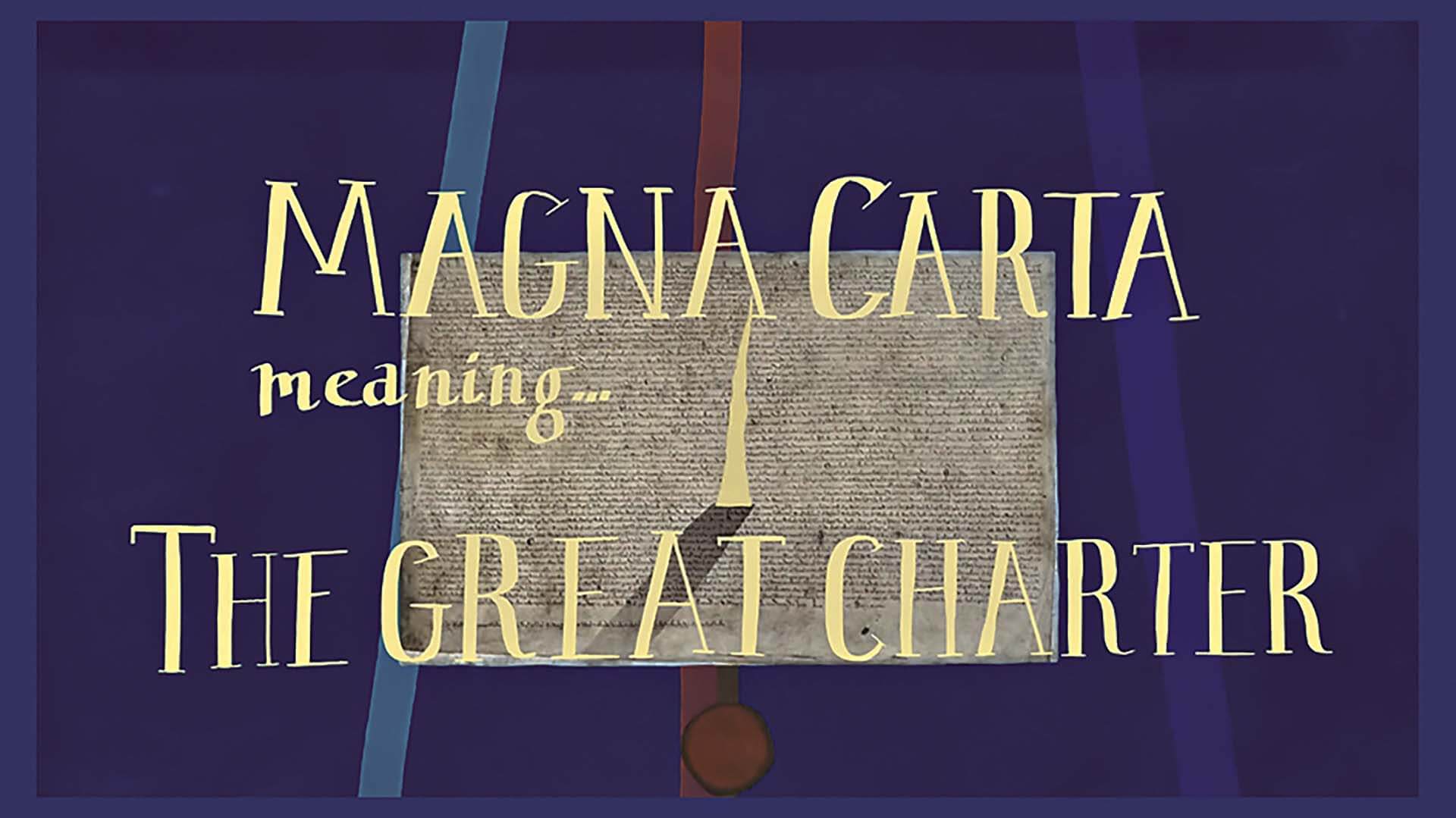 大英圖書館以動畫描繪該館所藏〈大憲章〉原件，截自《What is Magna Carta?》。©British Library