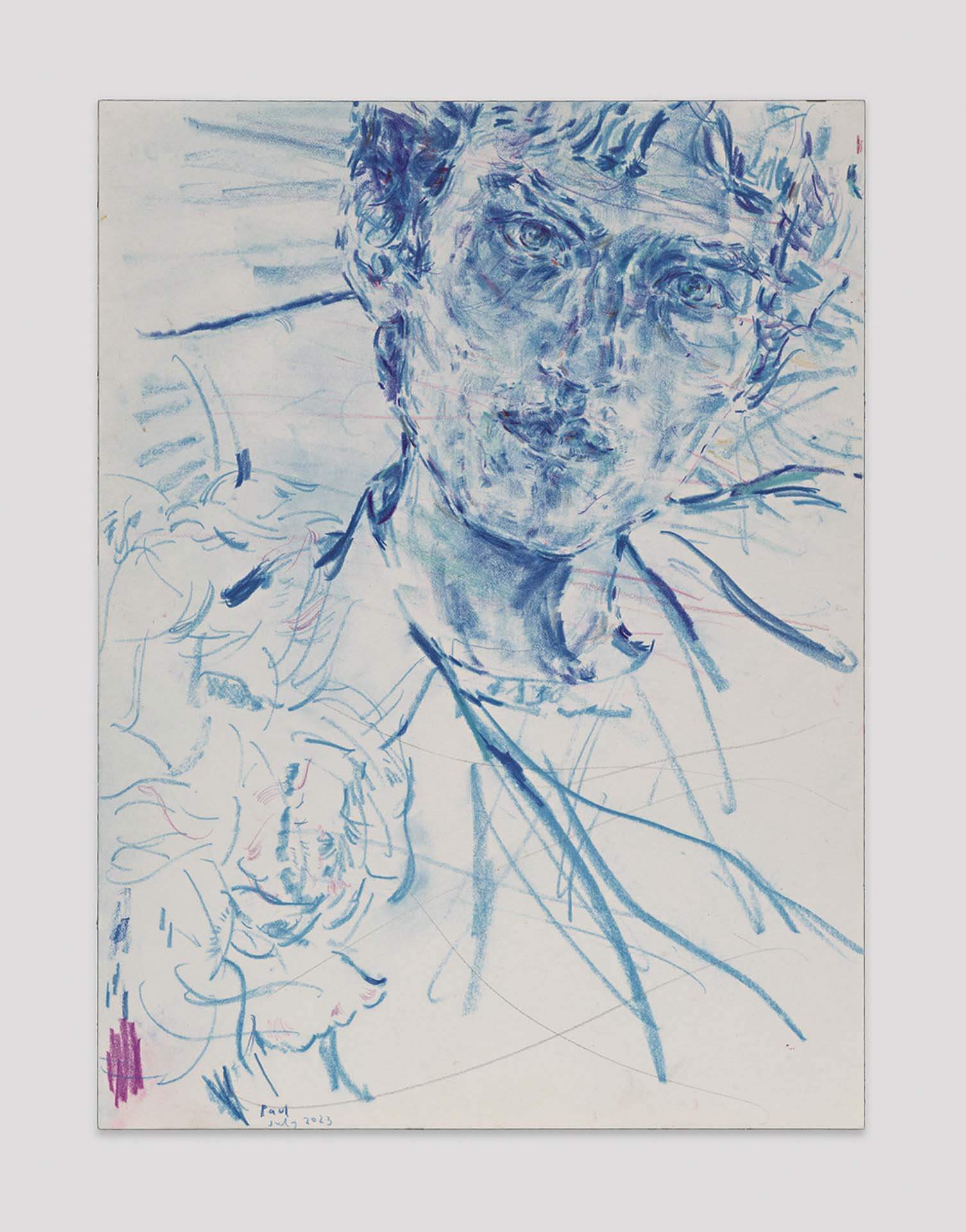 伊麗莎白.佩頓將於日本京都兩足院展出新作之一,《First Drawing of Paul (Paul Olivennes)》(2023)。(© Elizabeth Peyton、Courtesy the artist and David…