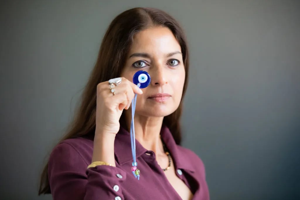 American author and professor Jhumpa Lahiri, Pordenone, Italy, 17th September 2022. (Photo by Leonardo Cendamo/Getty Ima…
