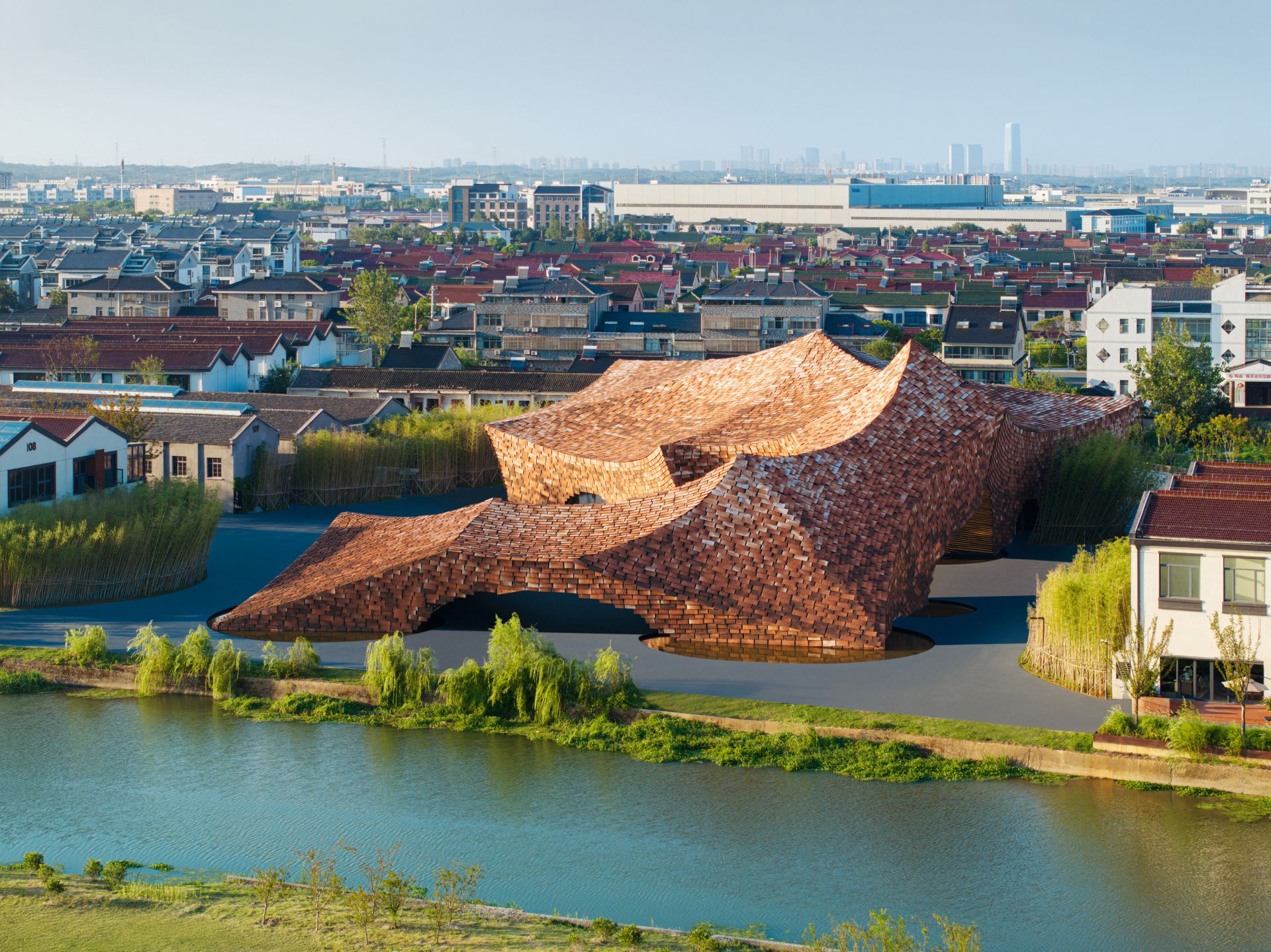 位於江蘇宜興的UCCA陶美術館外景。（UCCA尤倫斯當代藝術中心提供，攝影／朱迪）