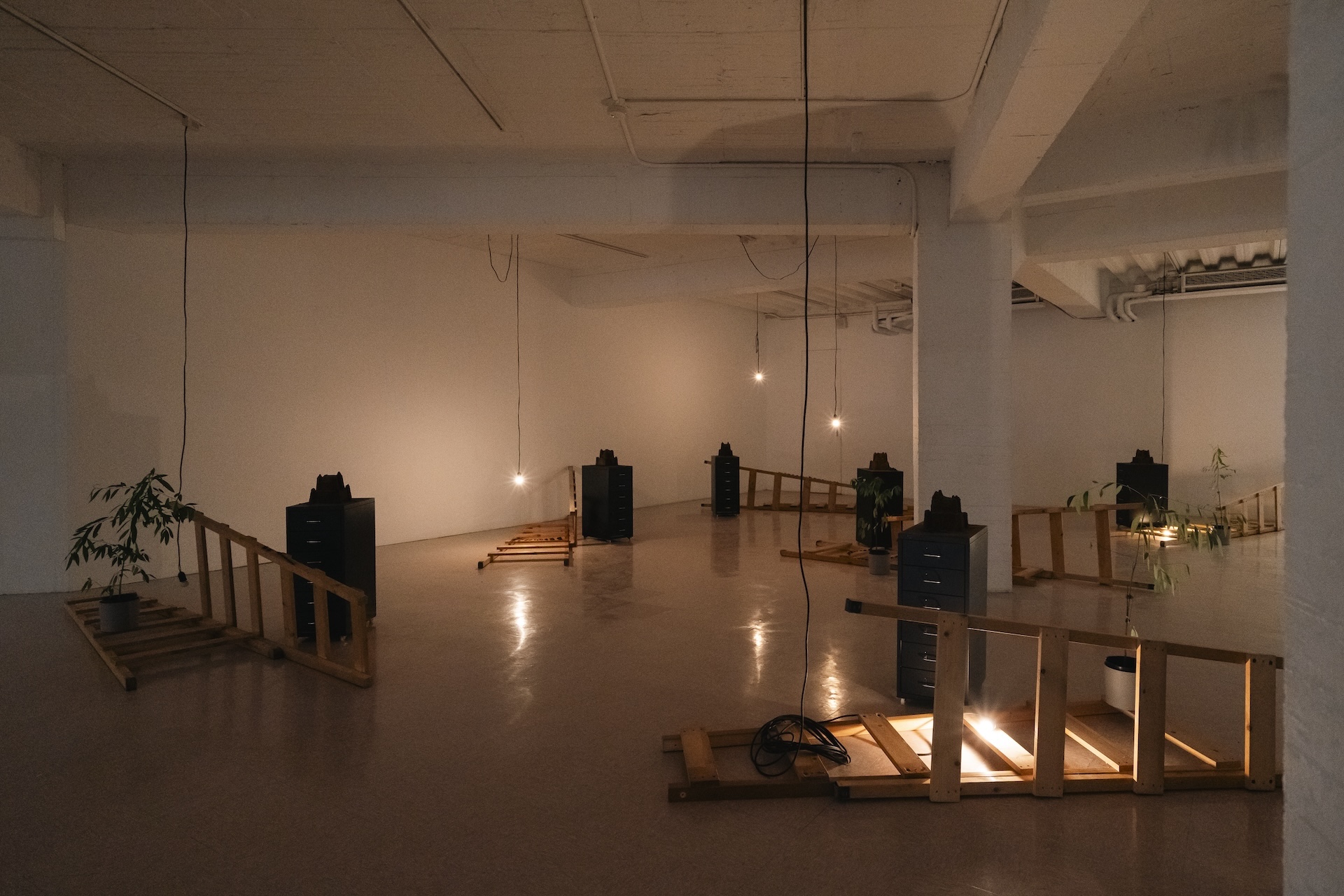 這件作品不僅是對跨物種場景的視覺化呈現，更通過對植物、昆蟲和香料的象徵運用，反映了區域與全球歷史的交織，並探討了「地方性」的多重意涵與其在當代世界中的重要性。藉此，李明學揭示了人類行為與自然、權力結構之間錯綜複雜的關係。圖為李明學《沒有關係…
