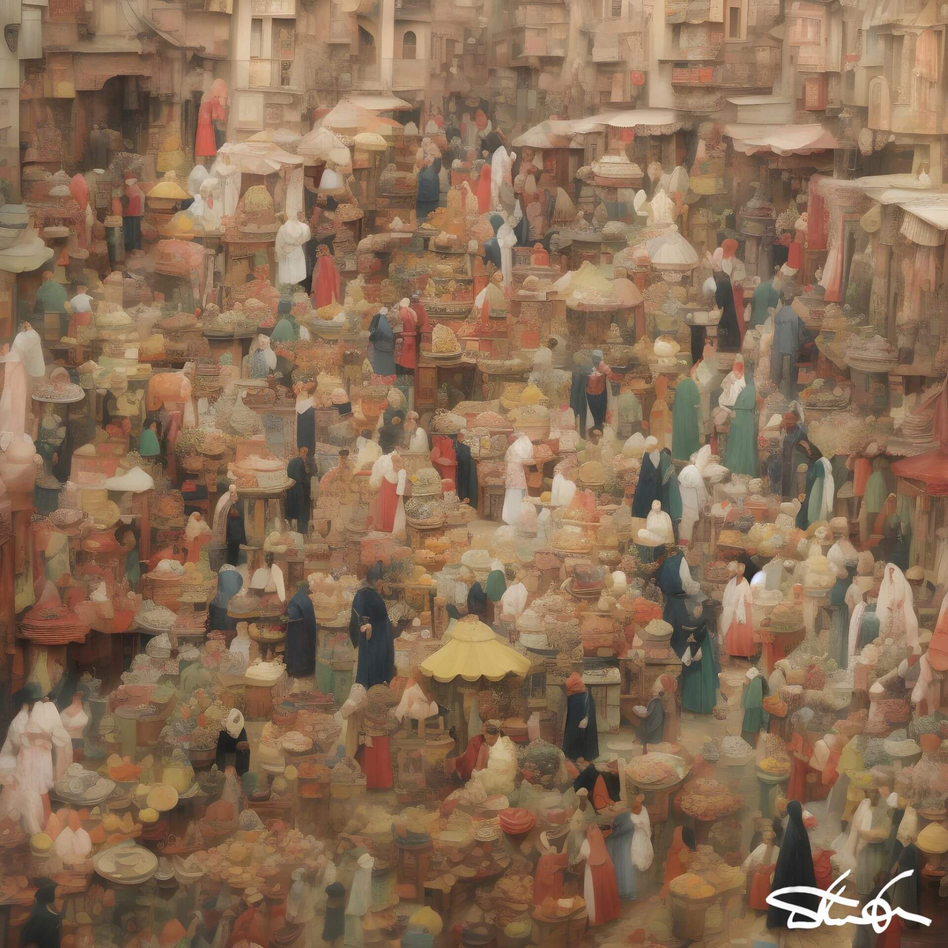 〈Soul〉，William Kan，2023，50 x 50 cm，Mixed Media on Hahnemuhle Museum Etching Paper。（WHATZ國際當代藝術博覽會提供）