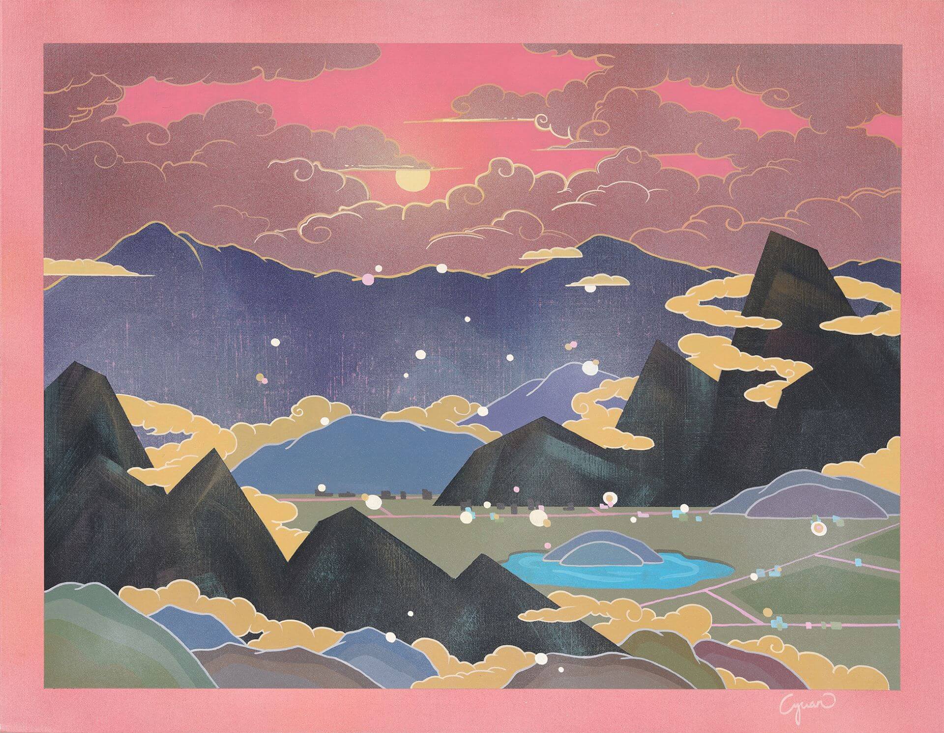 〈暮霓 1〉，高堉銓，2024，41 x 53 cm (10P)，壓克力、全麻畫布。（WHATZ國際當代藝術博覽會提供）