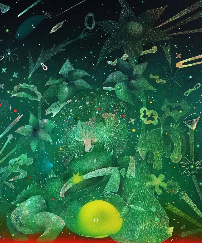 田村香織（Kaori Tamura），《Sprout garden》，80×65cm，蛋彩畫，2024。（雷相畫廊提供）