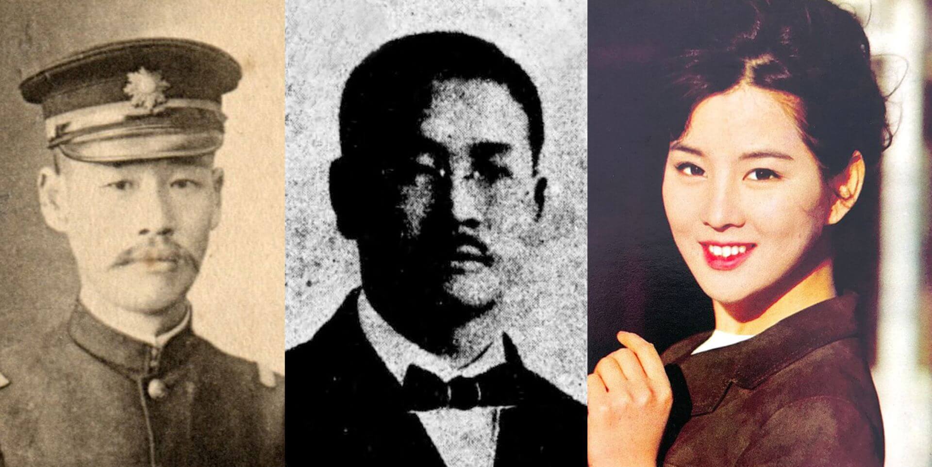 左至右 川田墨鳳、川田友之與吉永小百合。
