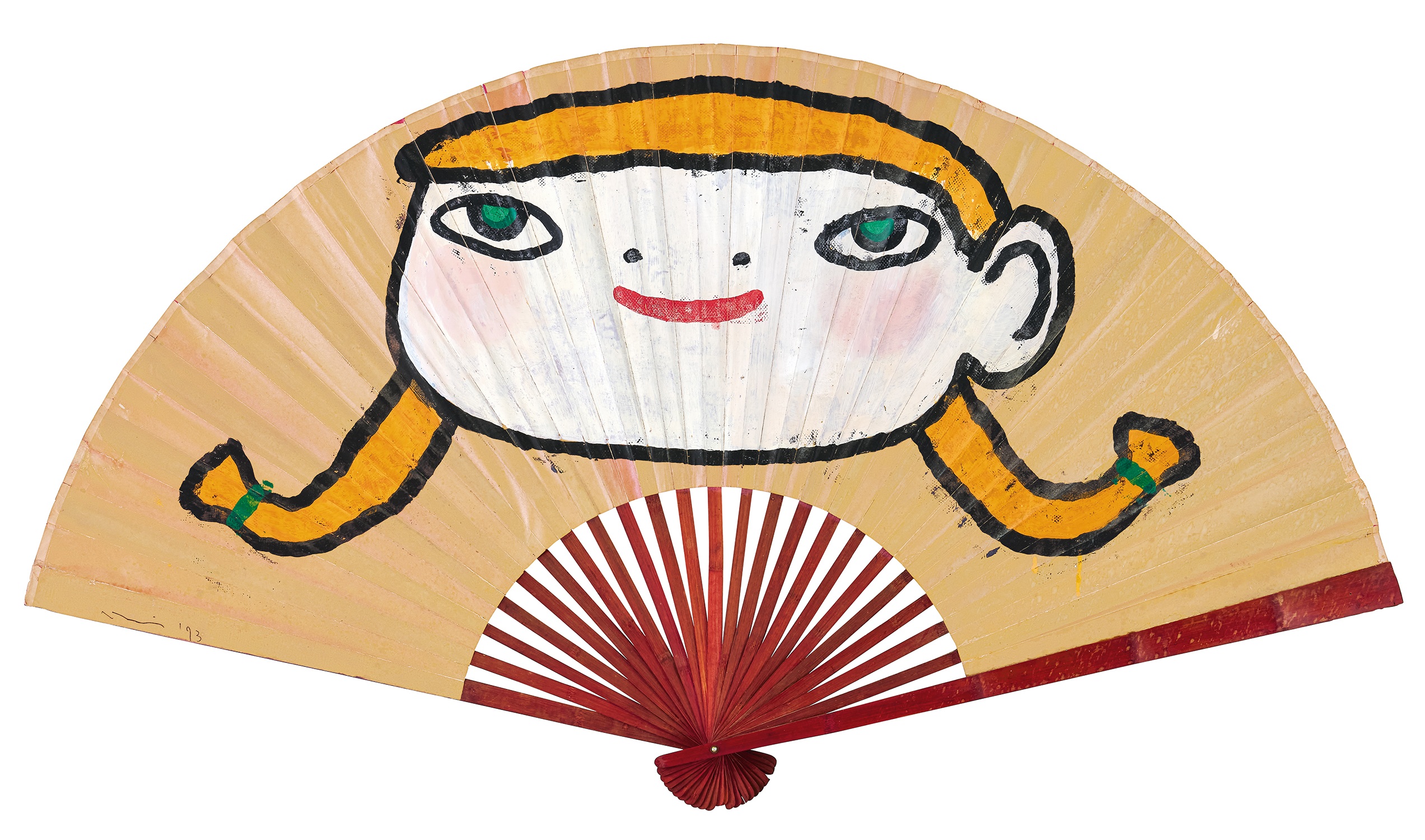 奈良美智《微笑女孩》拍出216萬港元成交價。（中國嘉德香港提供）