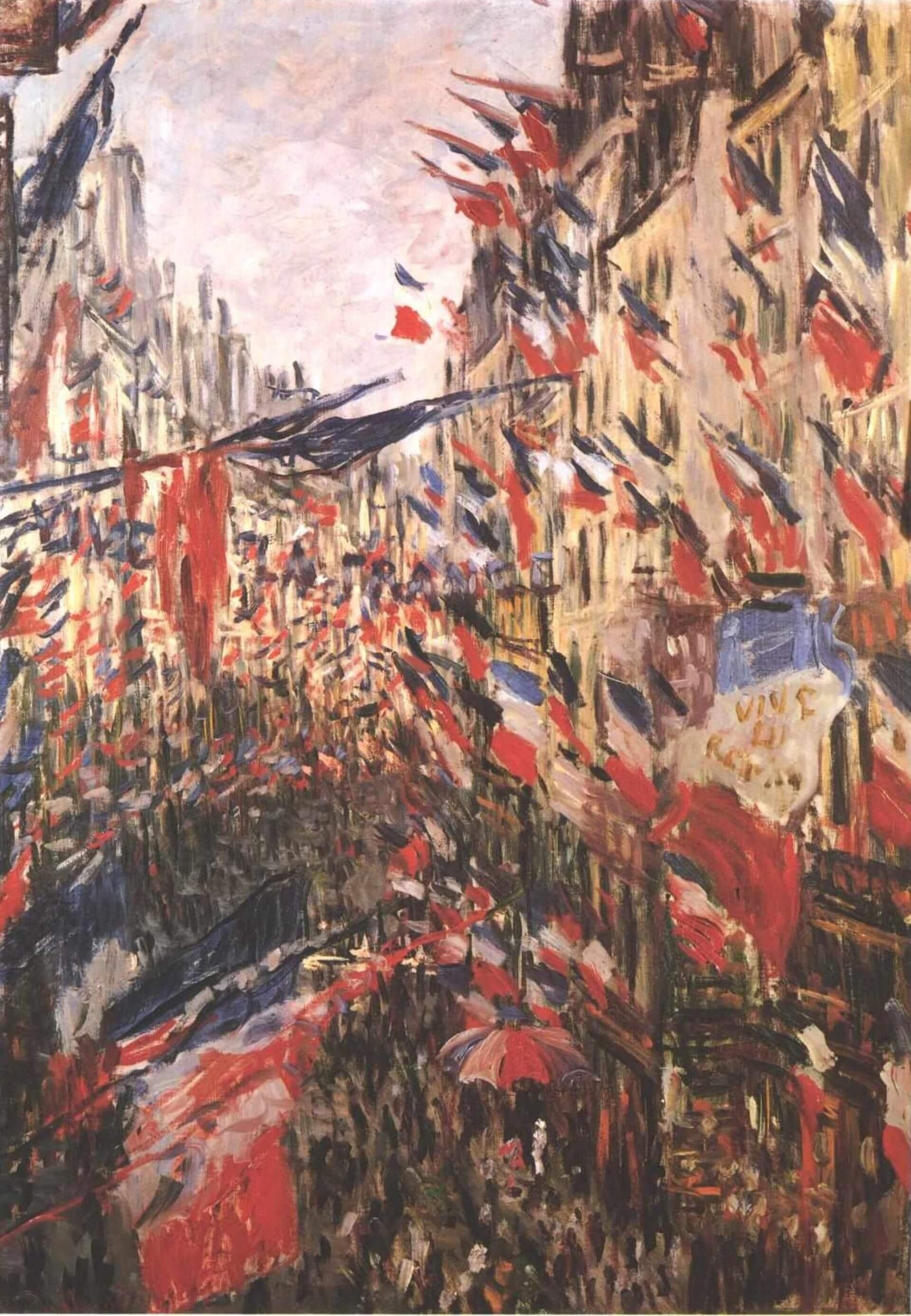 莫內《聖丹尼街，1878年6月30日慶典》，73.5×52.5公分，1878。（©Wikipedia）
