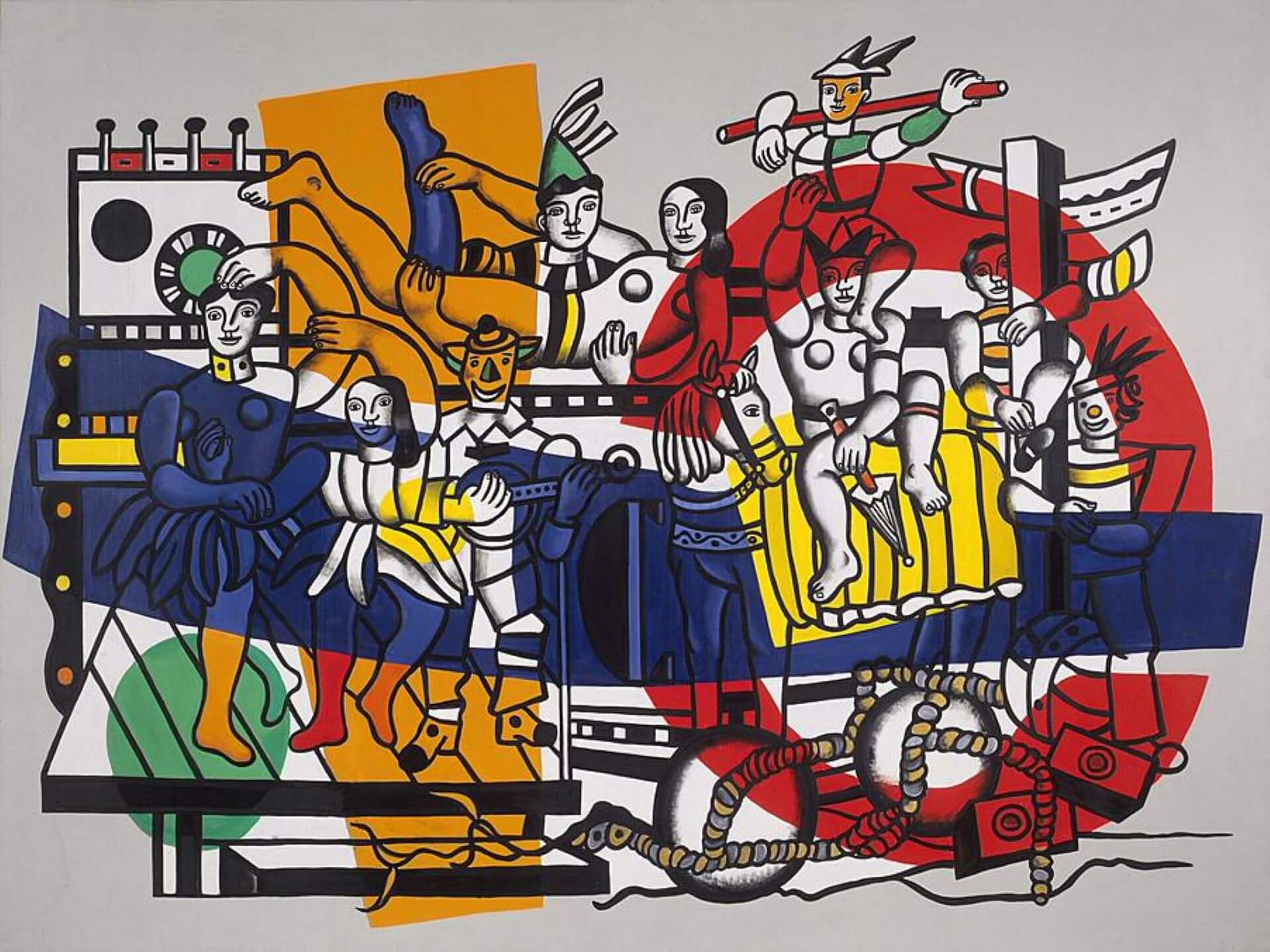 雷捷《大遊行》，299.1×400.1公分，1954。（©Solomon R. Guggenheim Museum）