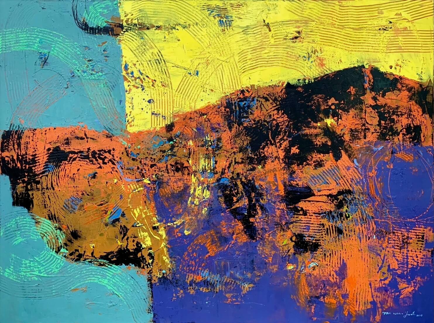 陶文岳,《大音希聲》,97×130cm,2024,油畫。(宛儒畫廊提供)