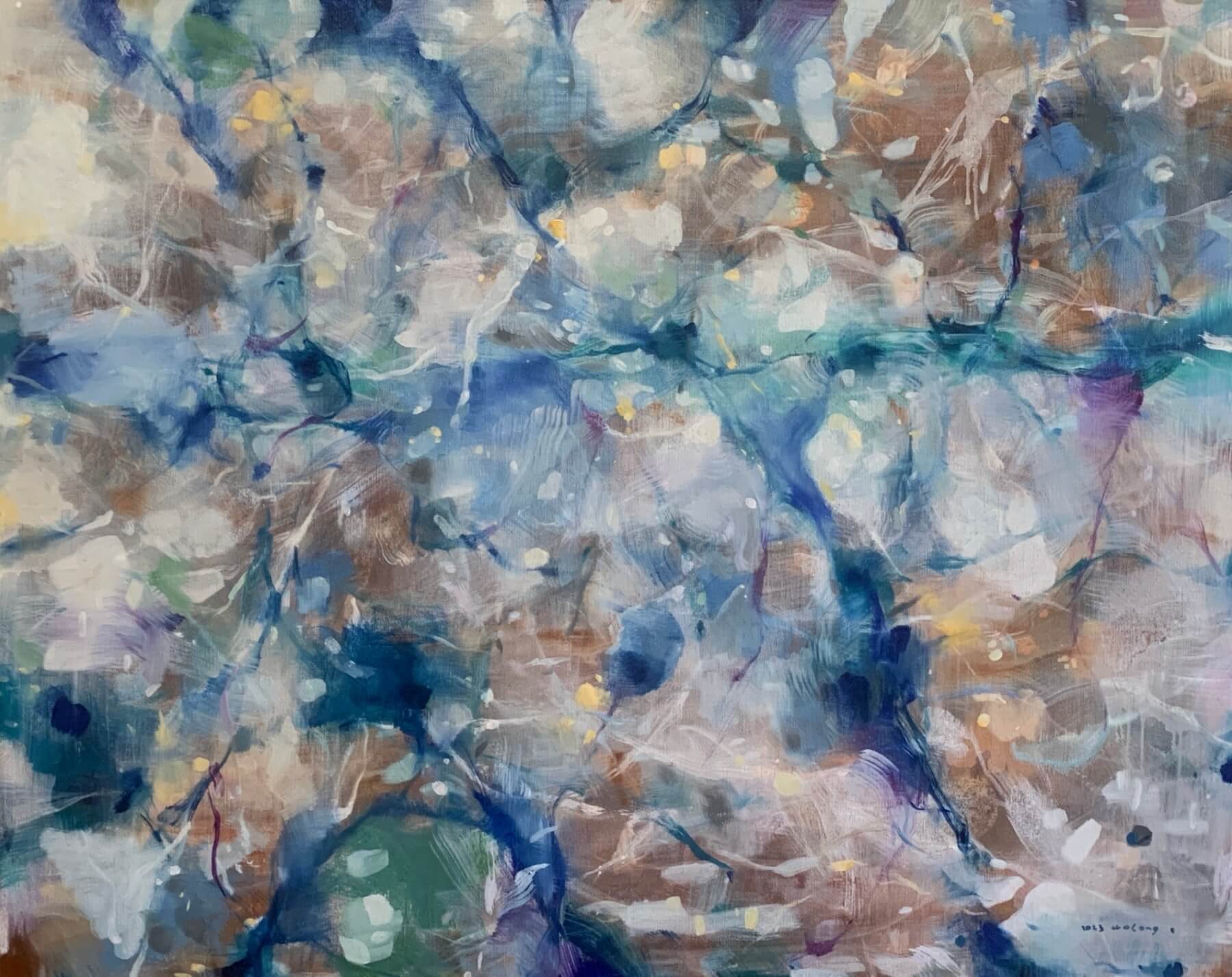 莊臥龍（WoLongChuang），《移動脈絡間的光No.16》，畫布油彩，91×116cm，2023。（乙皮畫廊提供）