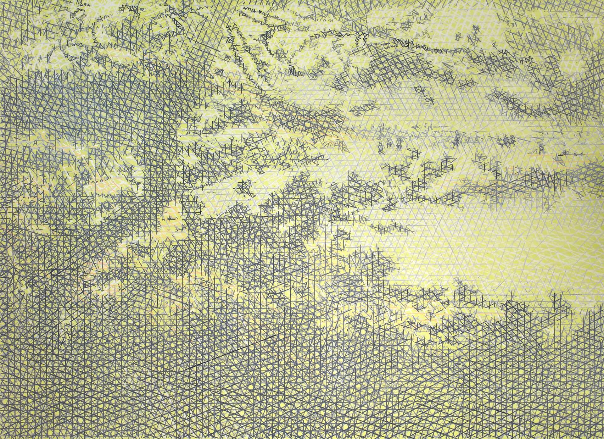 鄭君殿（Jeng Jundian），《阿爾卡雄 170929》，2017-2018，油彩、畫布，240×330cm。（赤粒藝術提供）