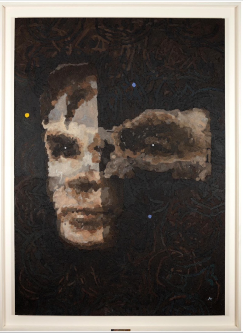 人形AI機器人艾達繪製的《A.I. God. Portrait of Alan Turing》將於蘇富比紐約「科技藝術日間拍賣」上拍。（截圖自蘇富比官網）