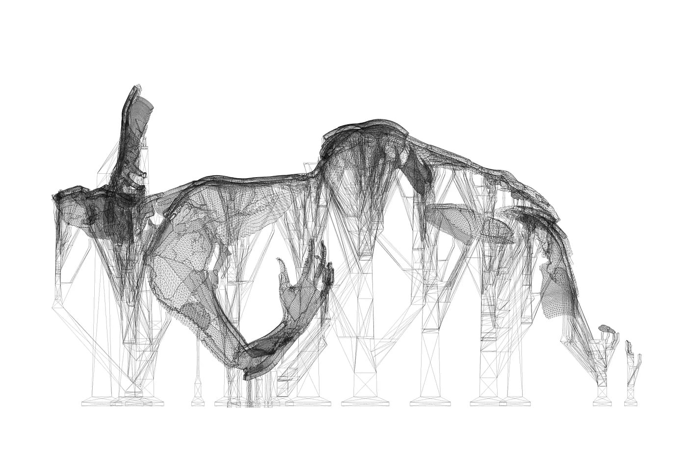 Sophie Kahn，《Machines for Suffering I》，3D列印藍圖。圖片來源／Sophie Kahn個人網站。