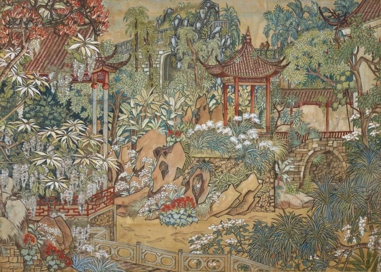 日治時期板橋林家花園的風景：解析郭雪湖《薰苑》色稿中的建築與植物