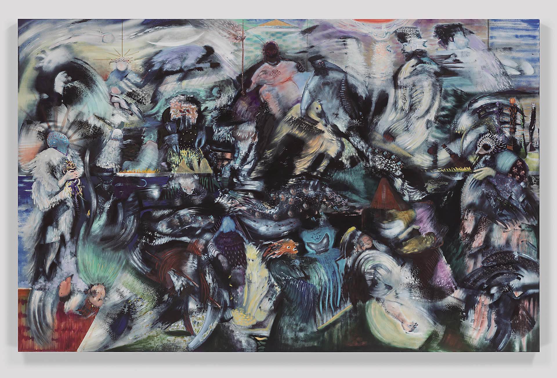 阿里.巴尼薩德爾,《占卜師The Fortune Teller》,亞麻布面油畫,219.2×338.5 cm ,2024。(攝影/Genevieve Hanson,藝術家、貝浩登提供)