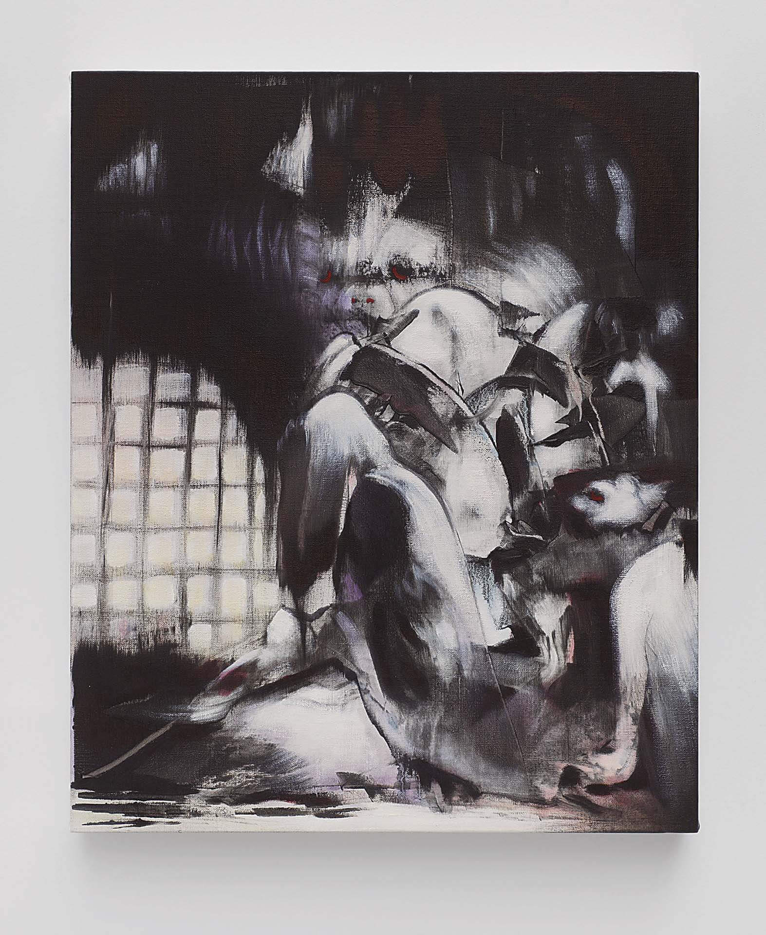阿里.巴尼薩德爾,《地下世界3 Subterranean Realms 3》,亞麻布面油畫 ,45.9×38.4 cm,2024。(攝影/Genevieve Hanson,藝術家、貝浩登提供)