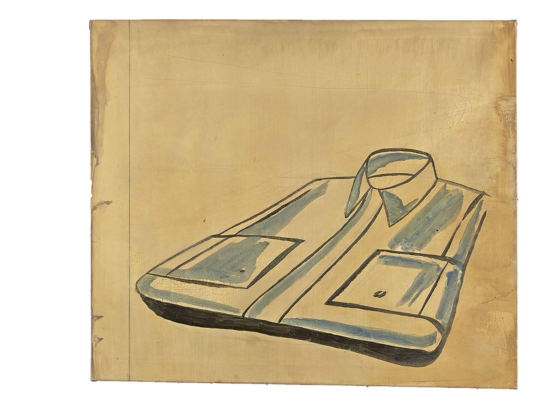 呂克．圖伊曼斯，《襯衫》，布面油彩，75.6×88 cm，1987，Beth Swofford收藏。（攝影／喬舒亞．懷特，卓納畫廊，紐約、倫敦提供）