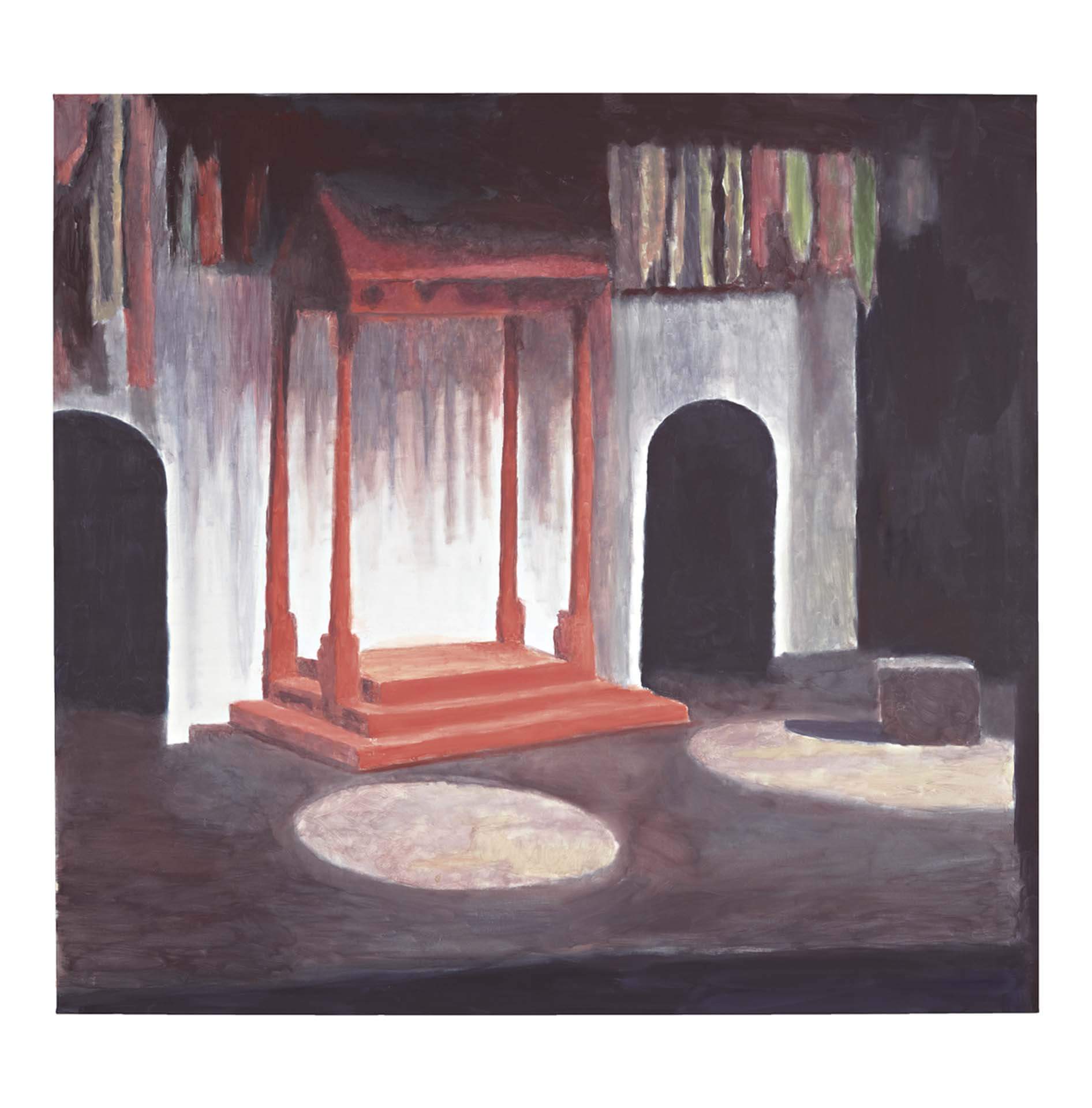 呂克．圖伊曼斯，《舞台》，布面油彩，250.4×268.2 cm，2020。（由Zeno X畫廊提供，圖片由呂克．圖伊曼斯工作室提供及拍攝）